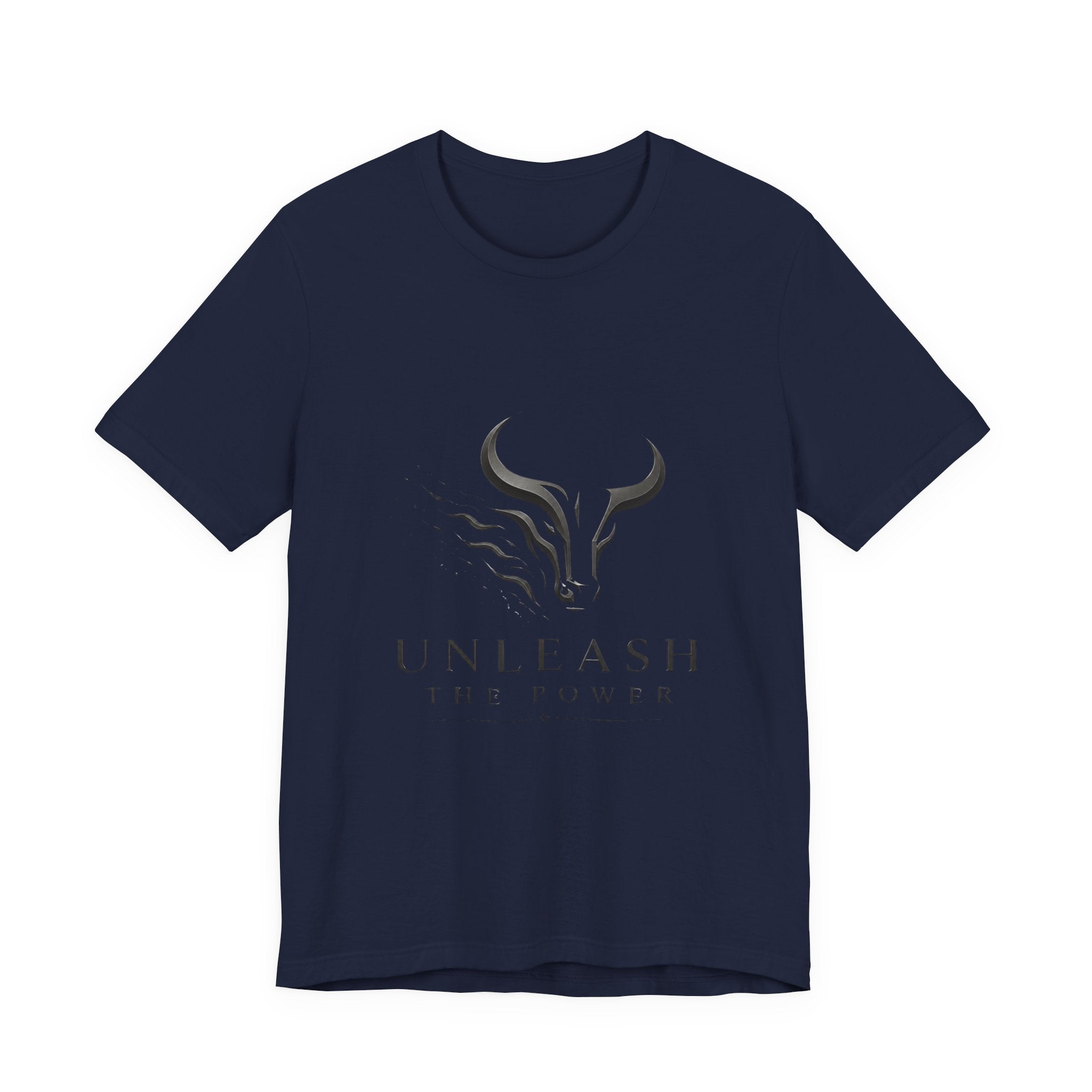 Unleash The Power Tee — Minimal Bull Logo Motivational T-Shirt