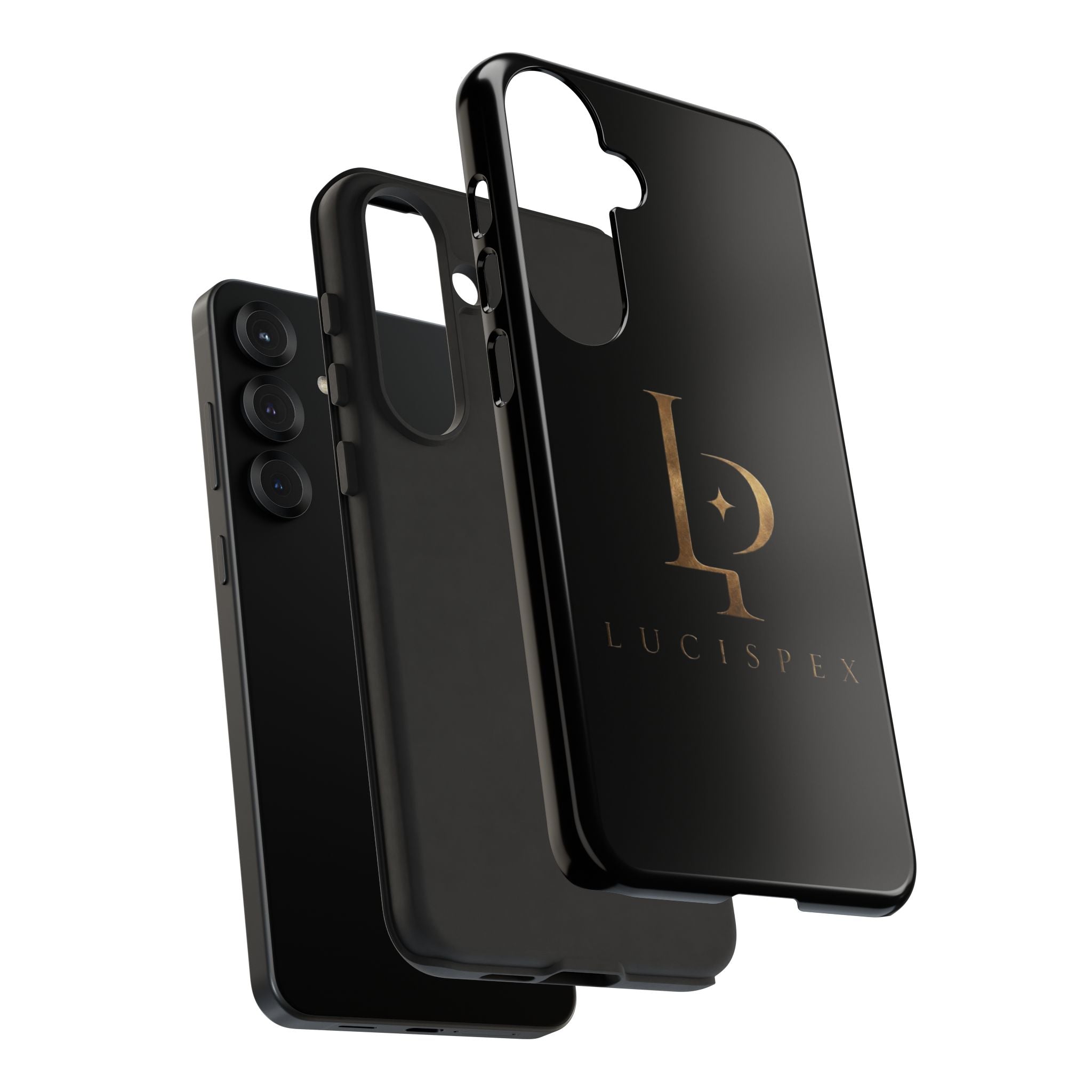 Phone Case — Black Lucispex Logo Tough Protective Case