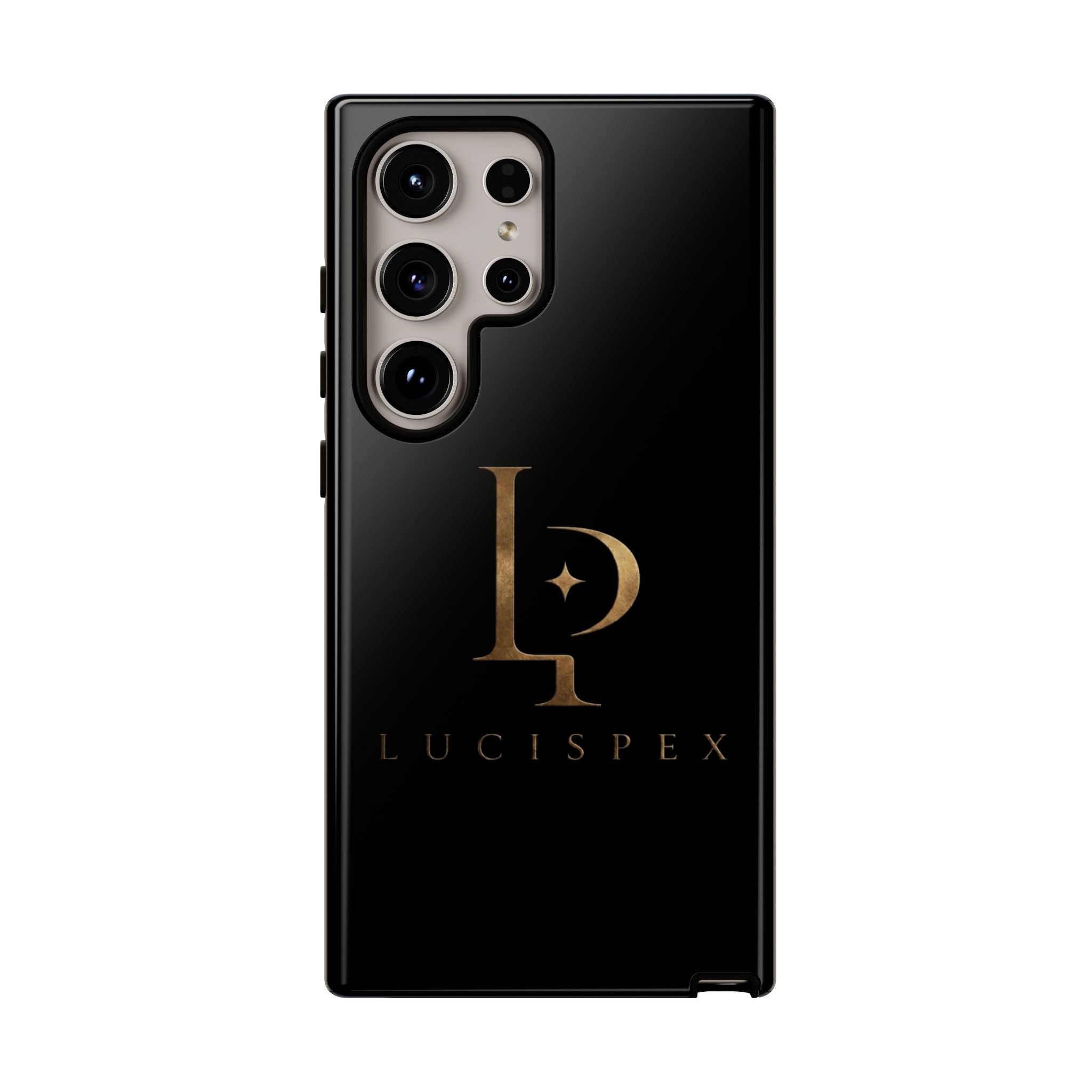 Phone Case — Black Lucispex Logo Tough Protective Case