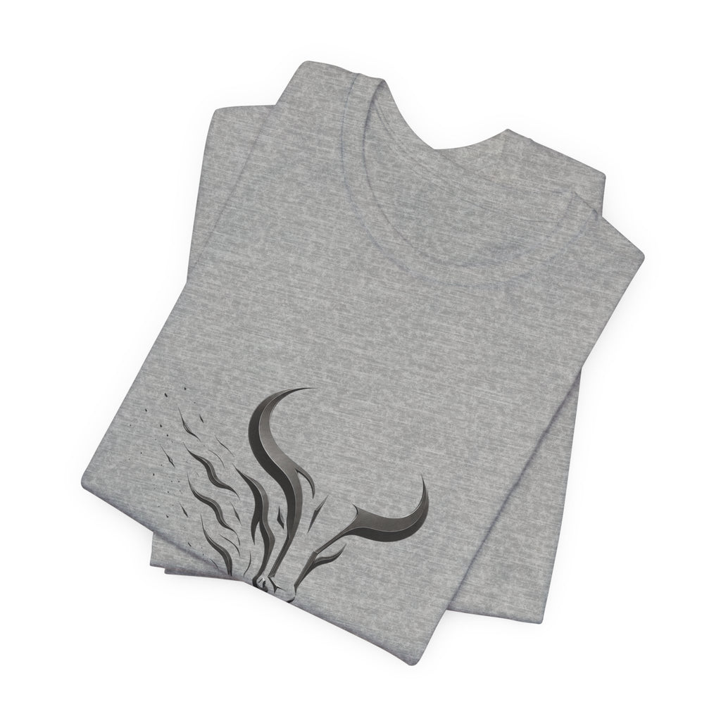 Unleash The Power Tee — Minimal Bull Logo Motivational T-Shirt