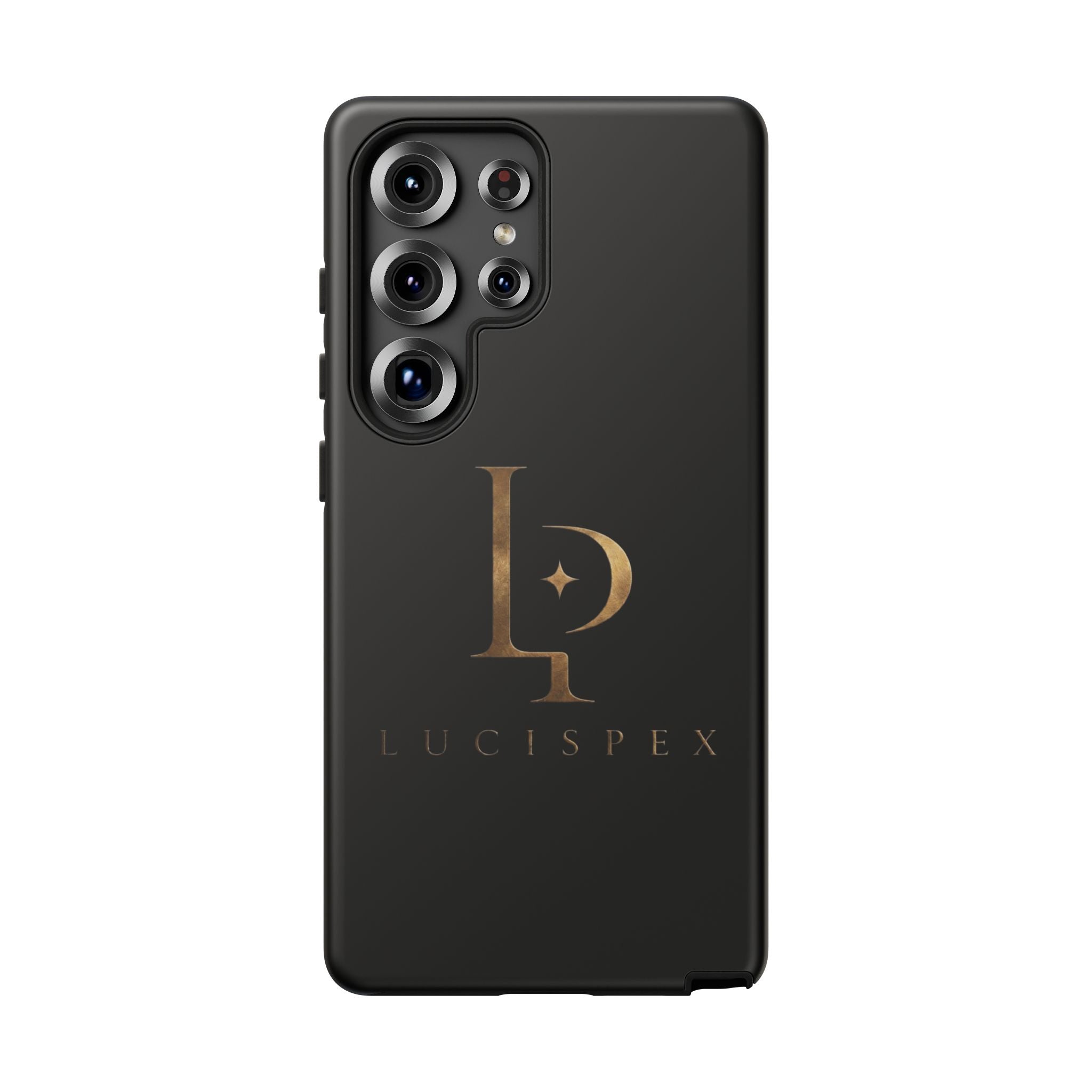 Phone Case — Black Lucispex Logo Tough Protective Case