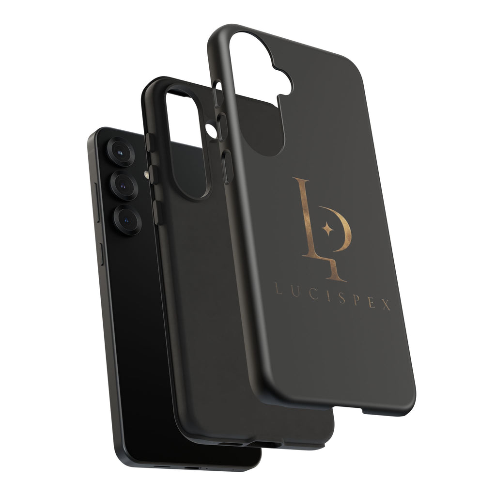 Phone Case — Black Lucispex Logo Tough Protective Case