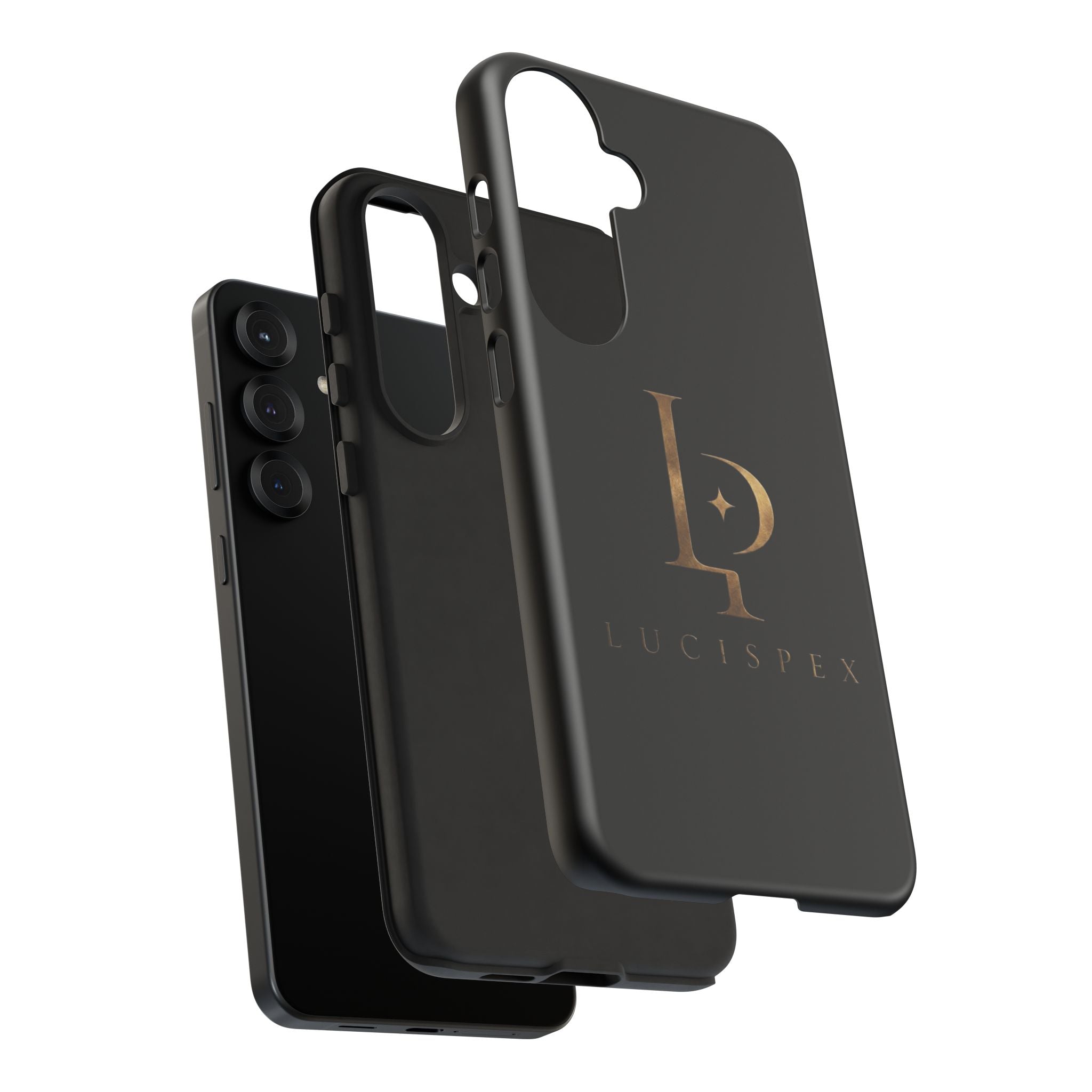 Phone Case — Black Lucispex Logo Tough Protective Case