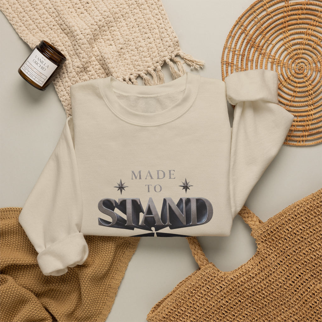 Stand Out Crewneck Sweatshirt — "Made to Stand Out" Graphic