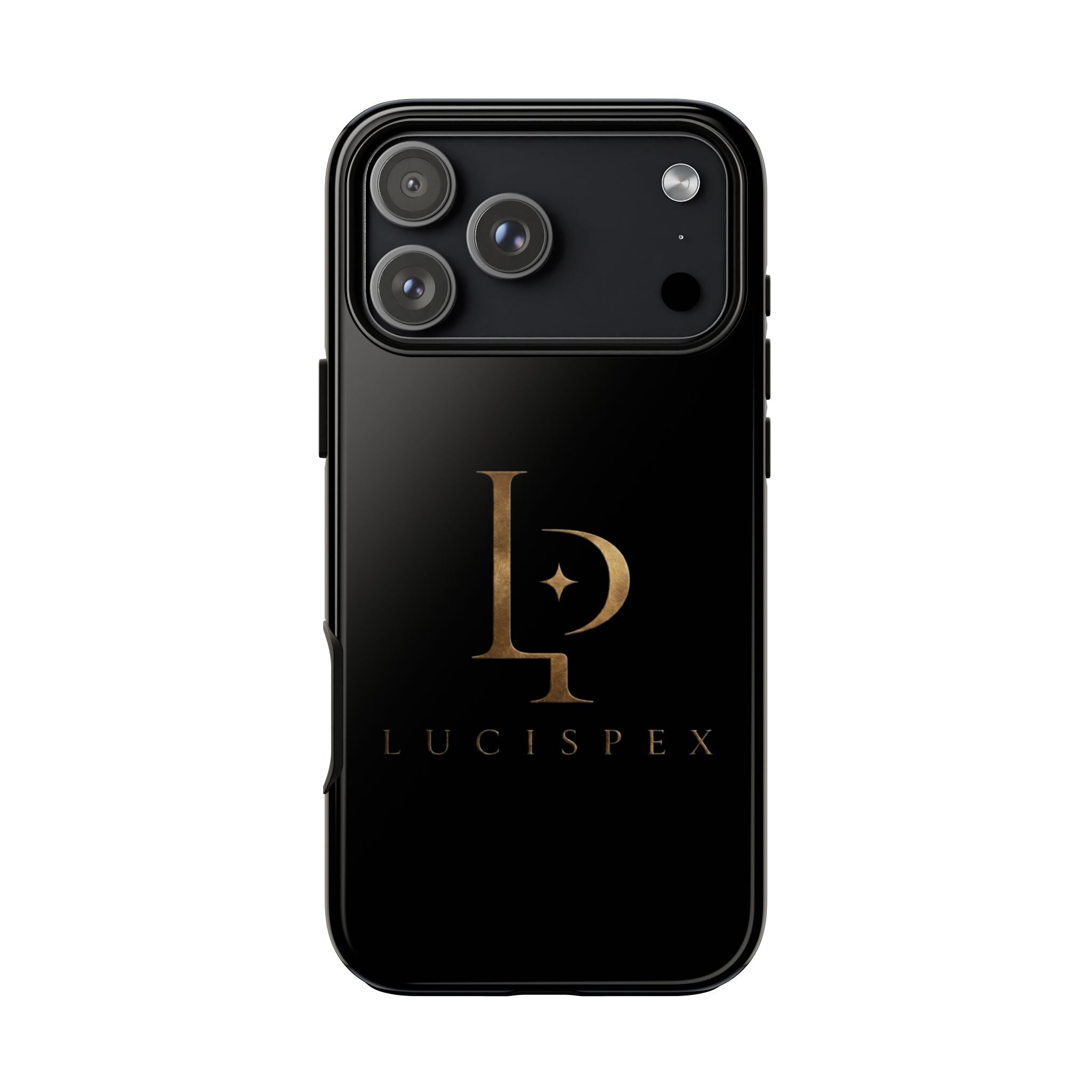 Phone Case — Black Lucispex Logo Tough Protective Case