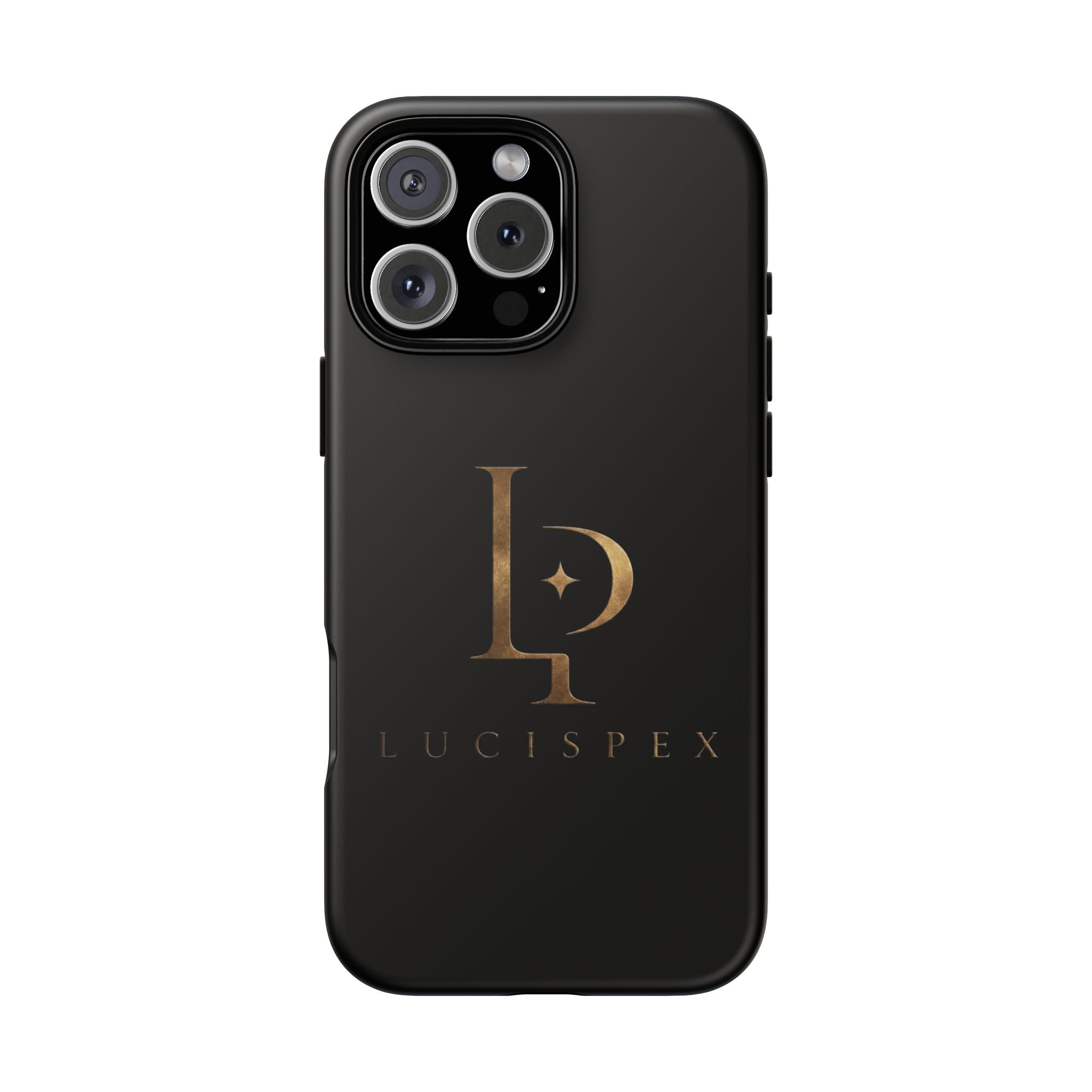 Phone Case — Black Lucispex Logo Tough Protective Case