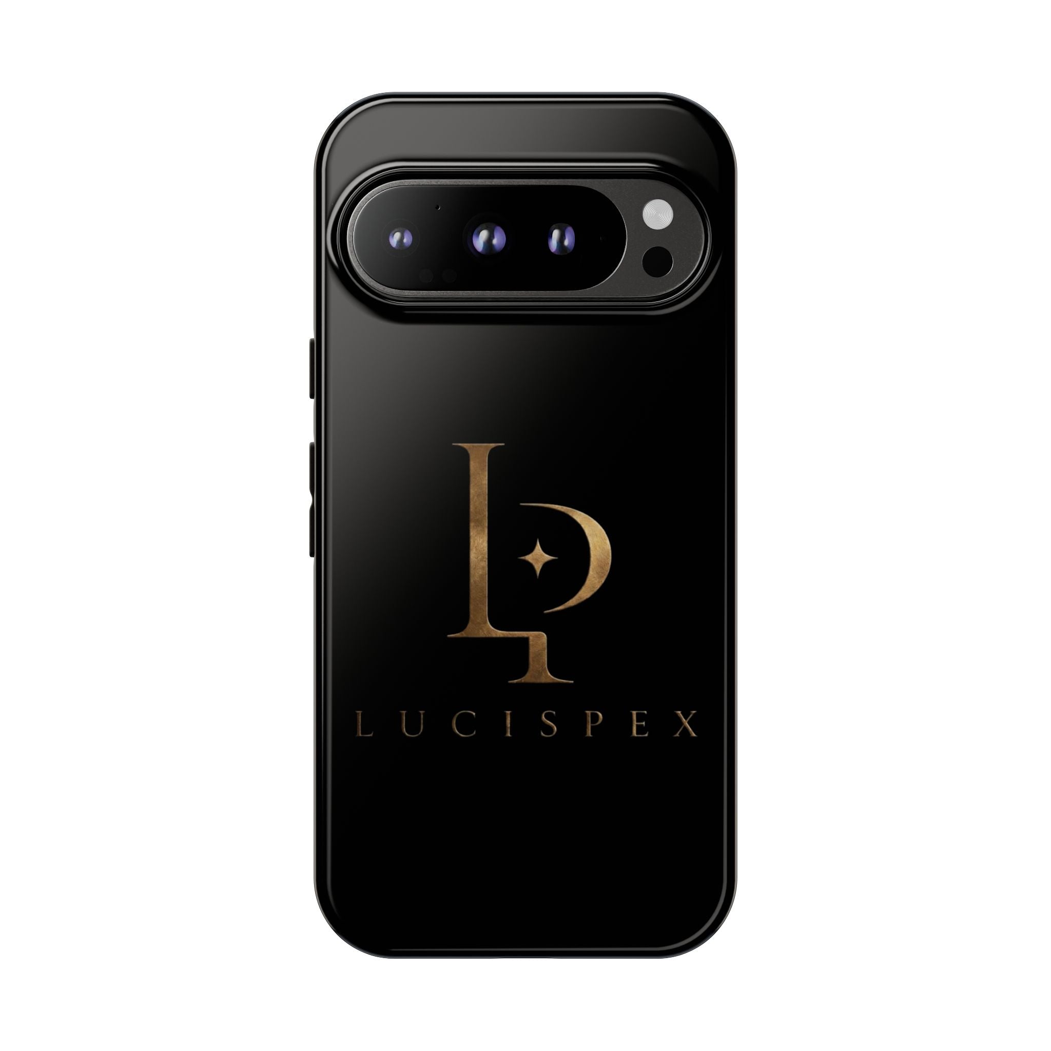 Phone Case — Black Lucispex Logo Tough Protective Case