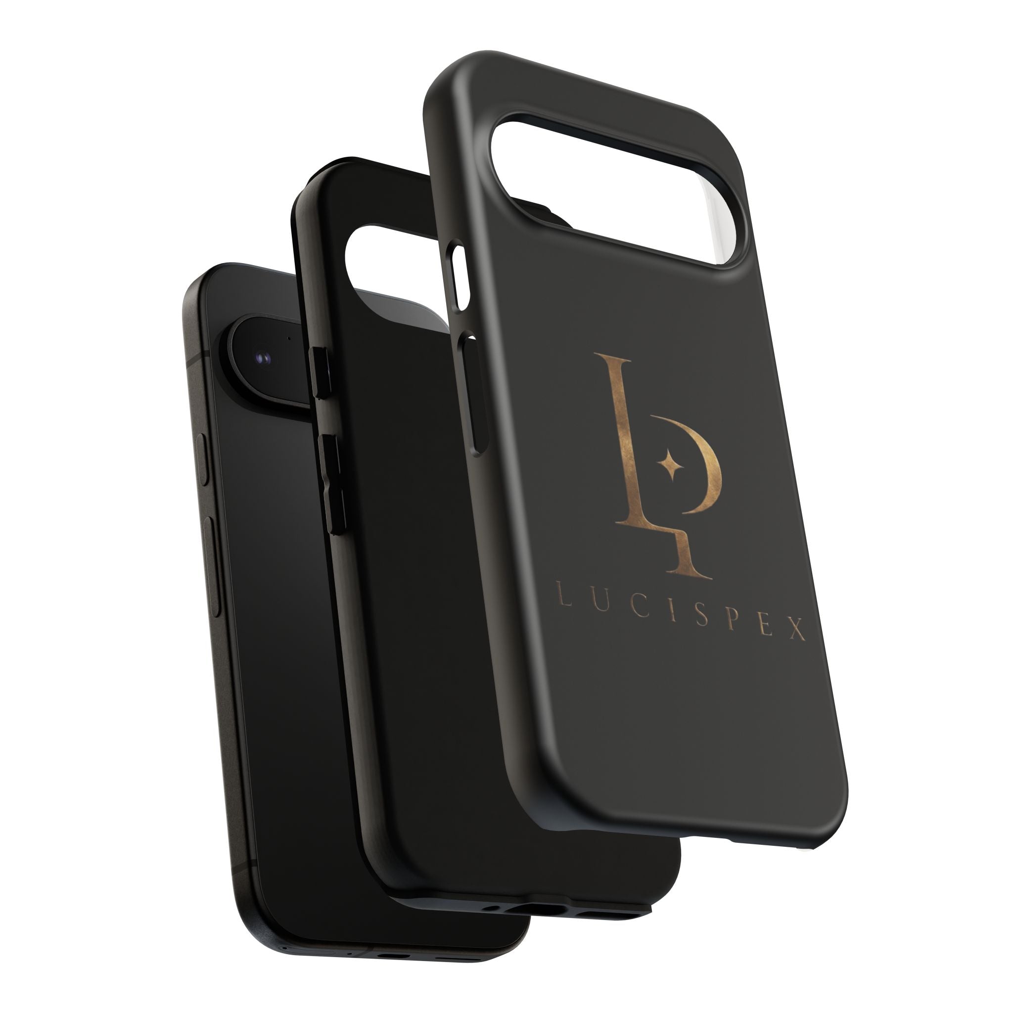 Phone Case — Black Lucispex Logo Tough Protective Case
