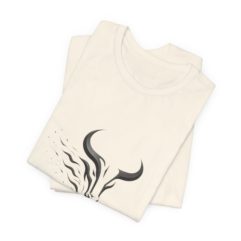 Unleash The Power Tee — Minimal Bull Logo Motivational T-Shirt
