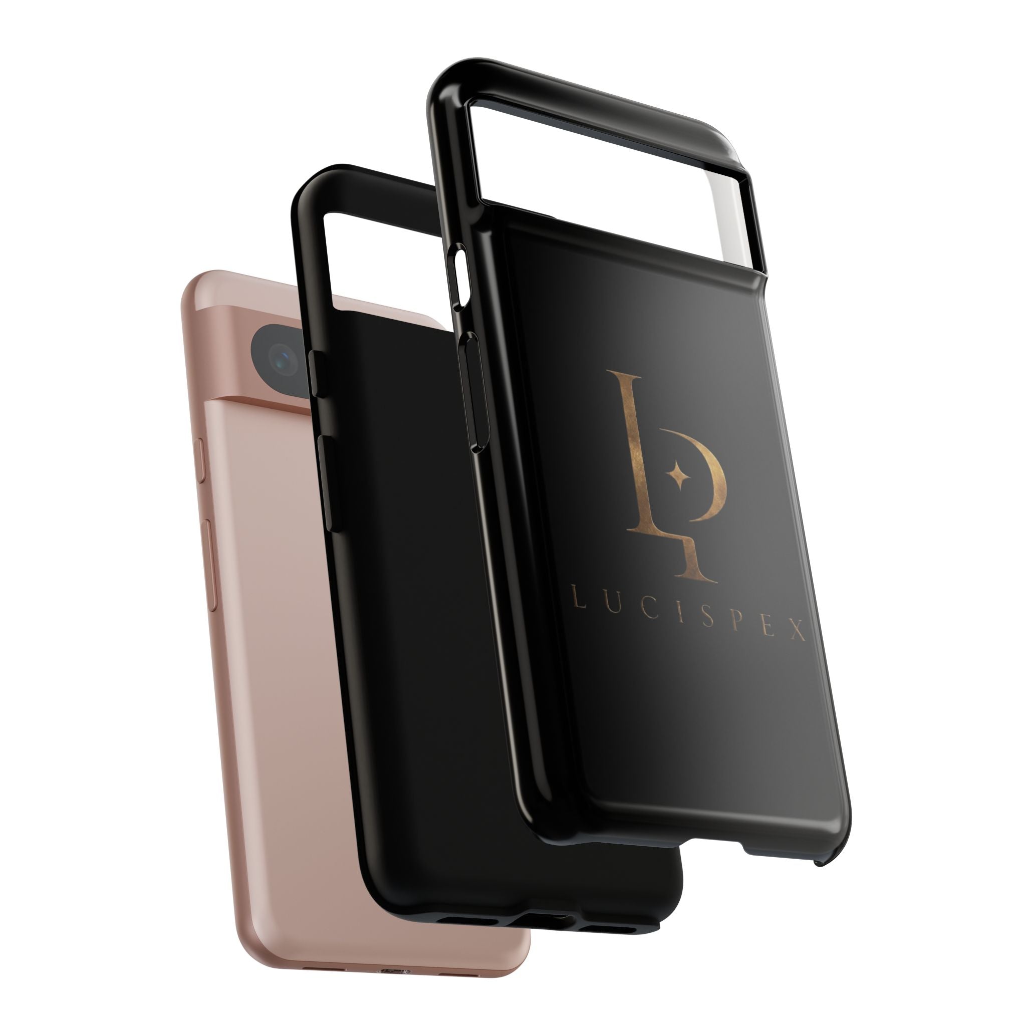 Phone Case — Black Lucispex Logo Tough Protective Case