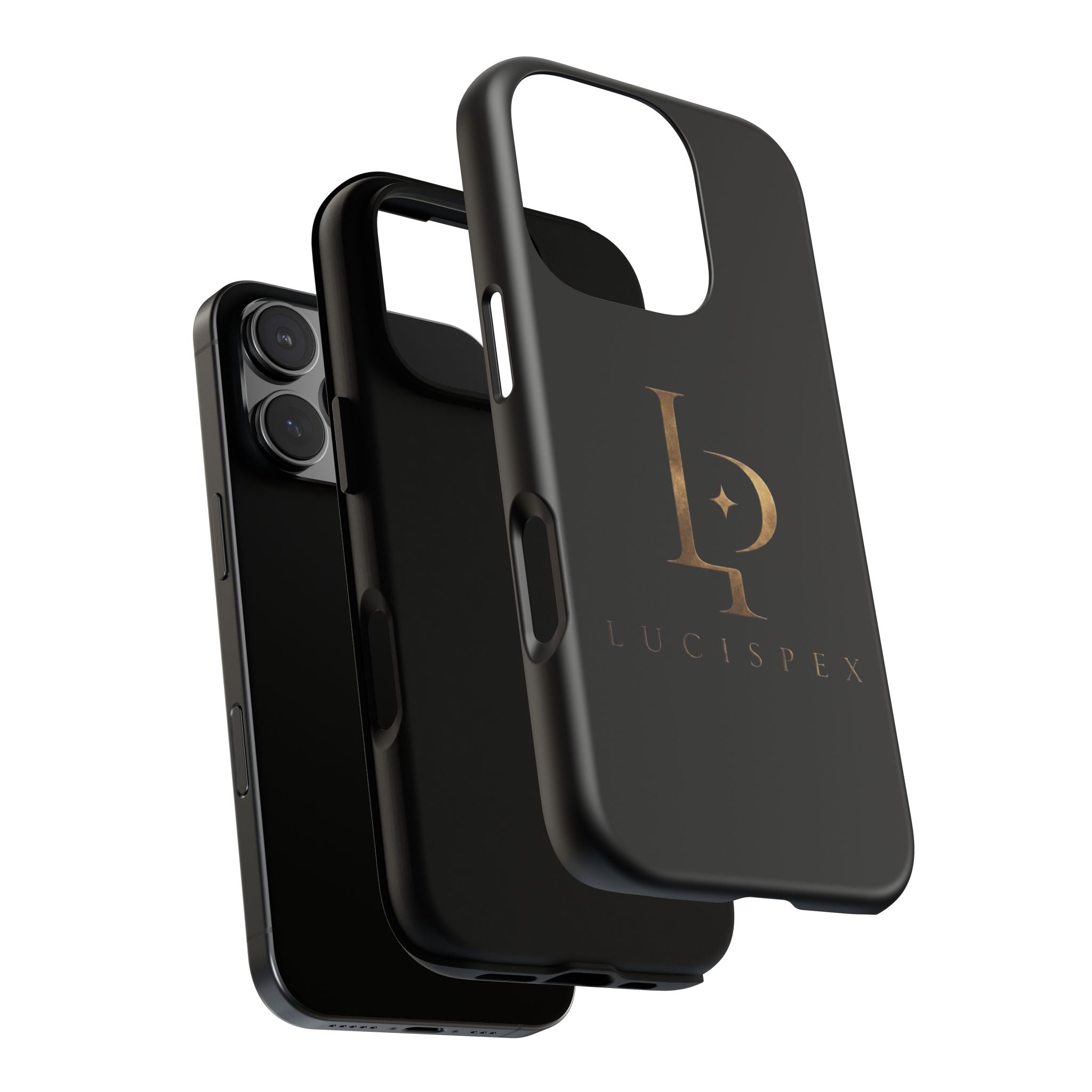 Phone Case — Black Lucispex Logo Tough Protective Case