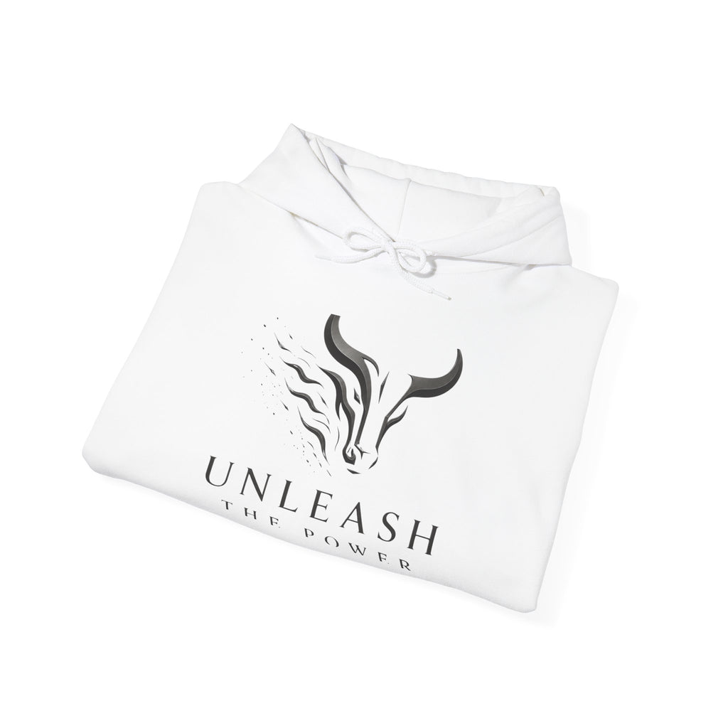 Unleash the Power Hoodie — Minimal Bull Logo Sweatshirt