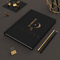 Lucispex Gold Logo Hardcover Journal — Elegant Matte Notebook for Notes & Planning
