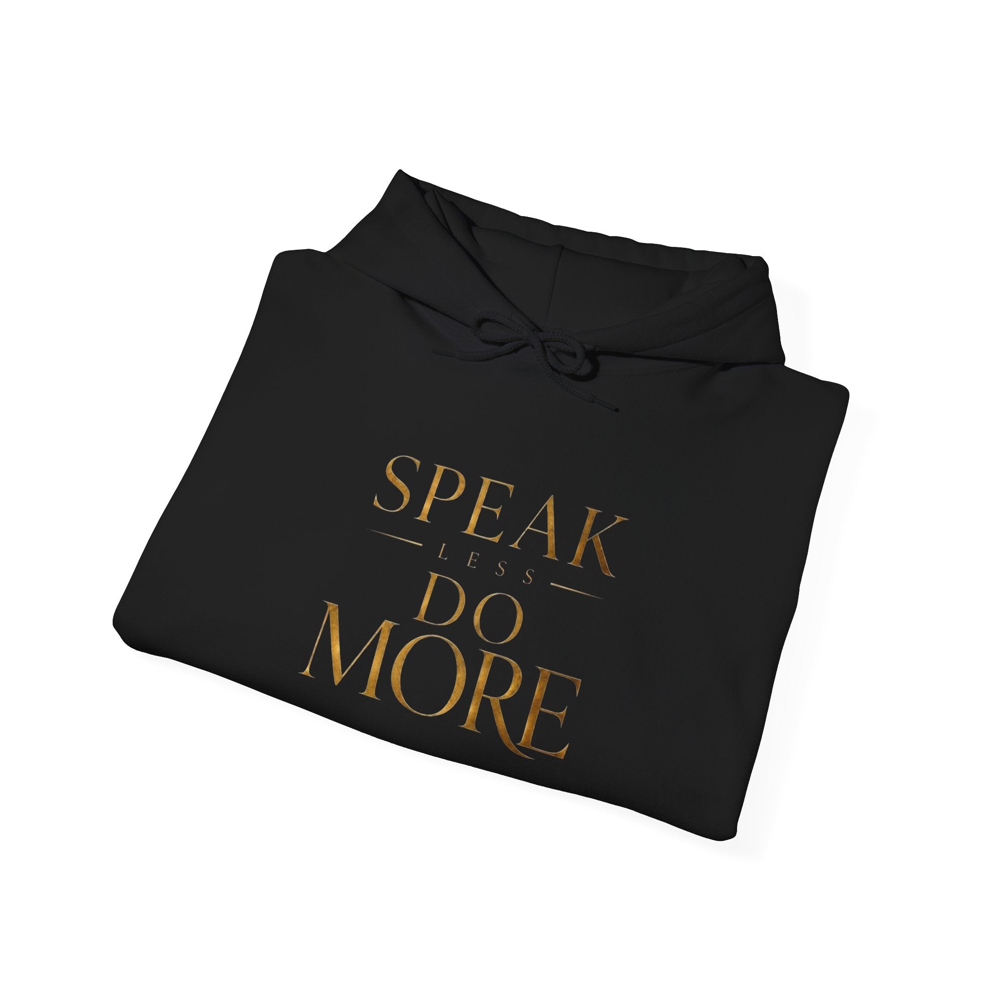 Speak Less, Do More - Gold Hoodie — Minimalist Inspirational Pullover