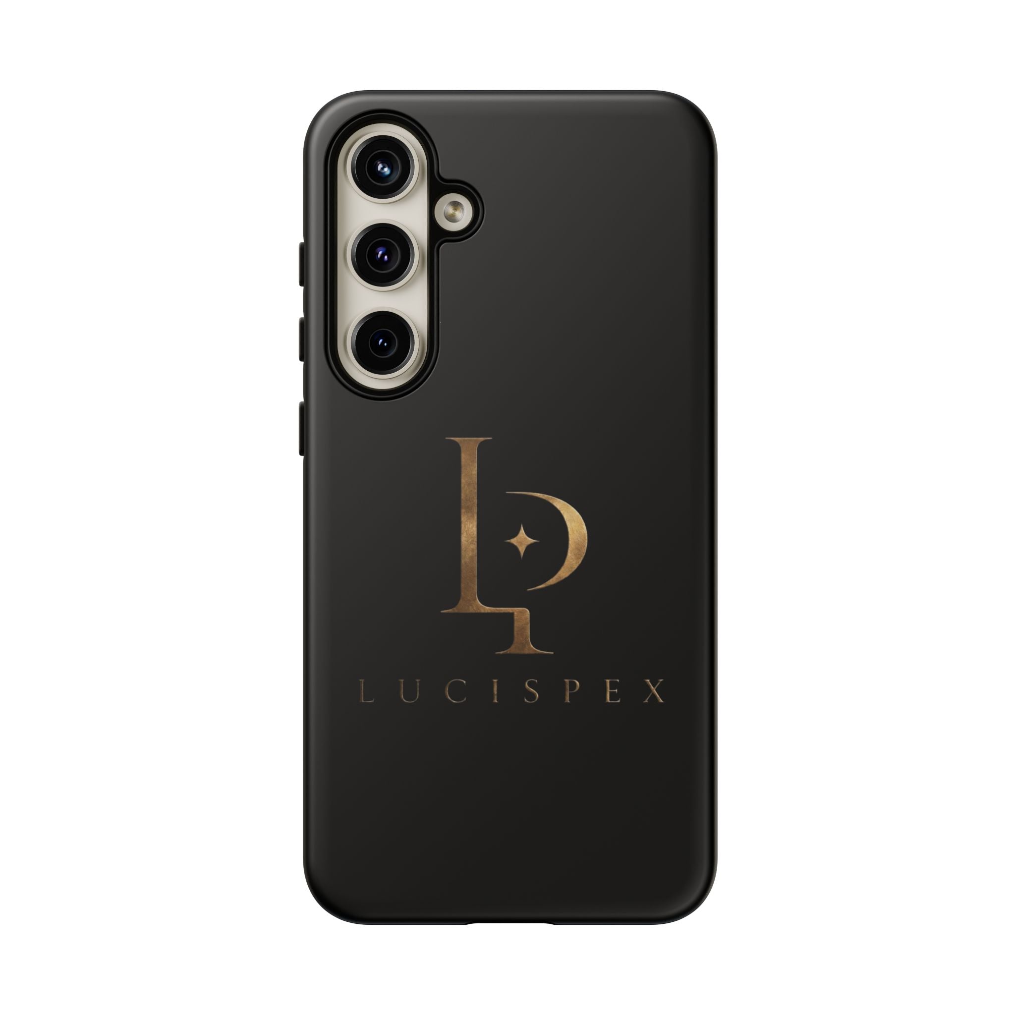 Phone Case — Black Lucispex Logo Tough Protective Case
