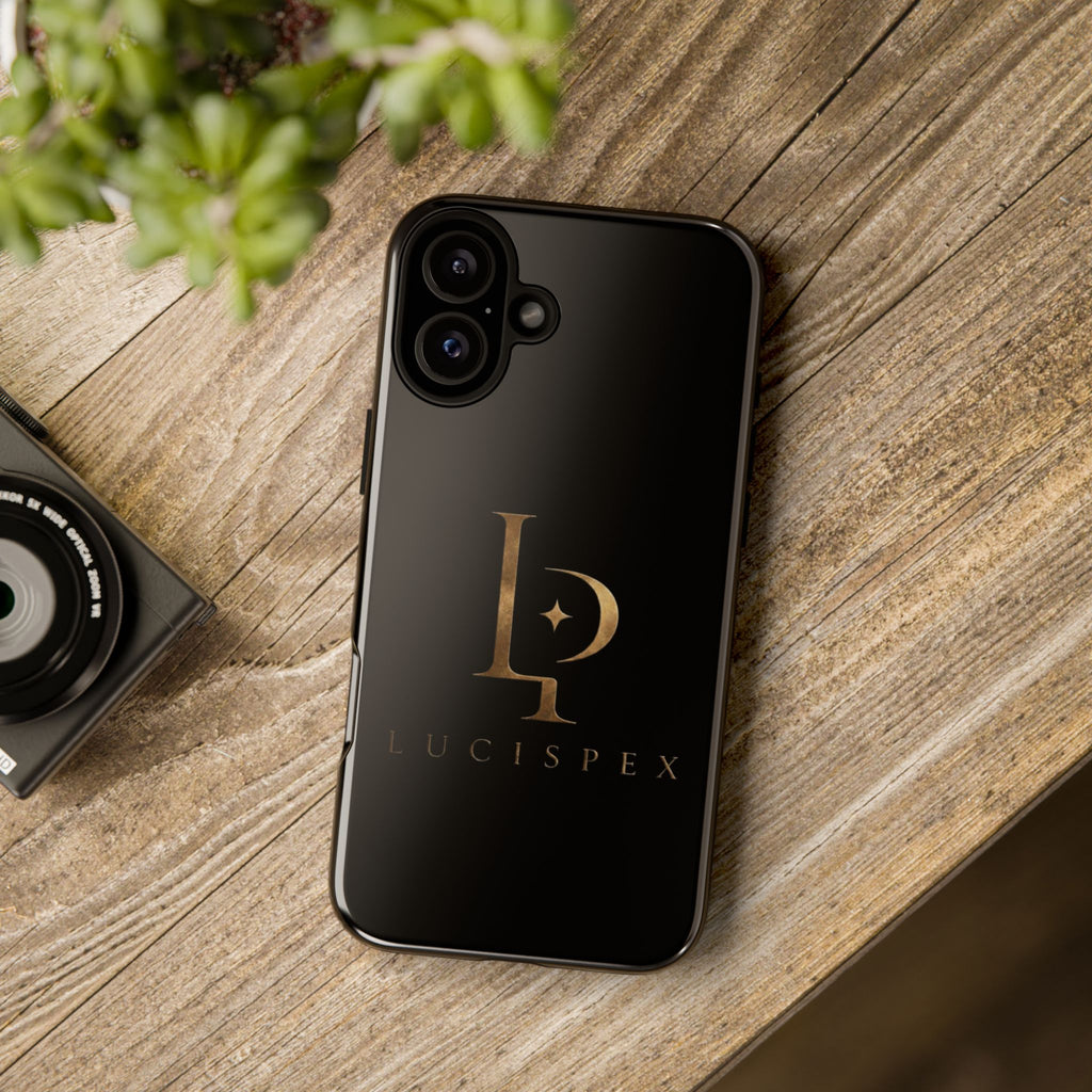 Phone Case — Black Lucispex Logo Tough Protective Case