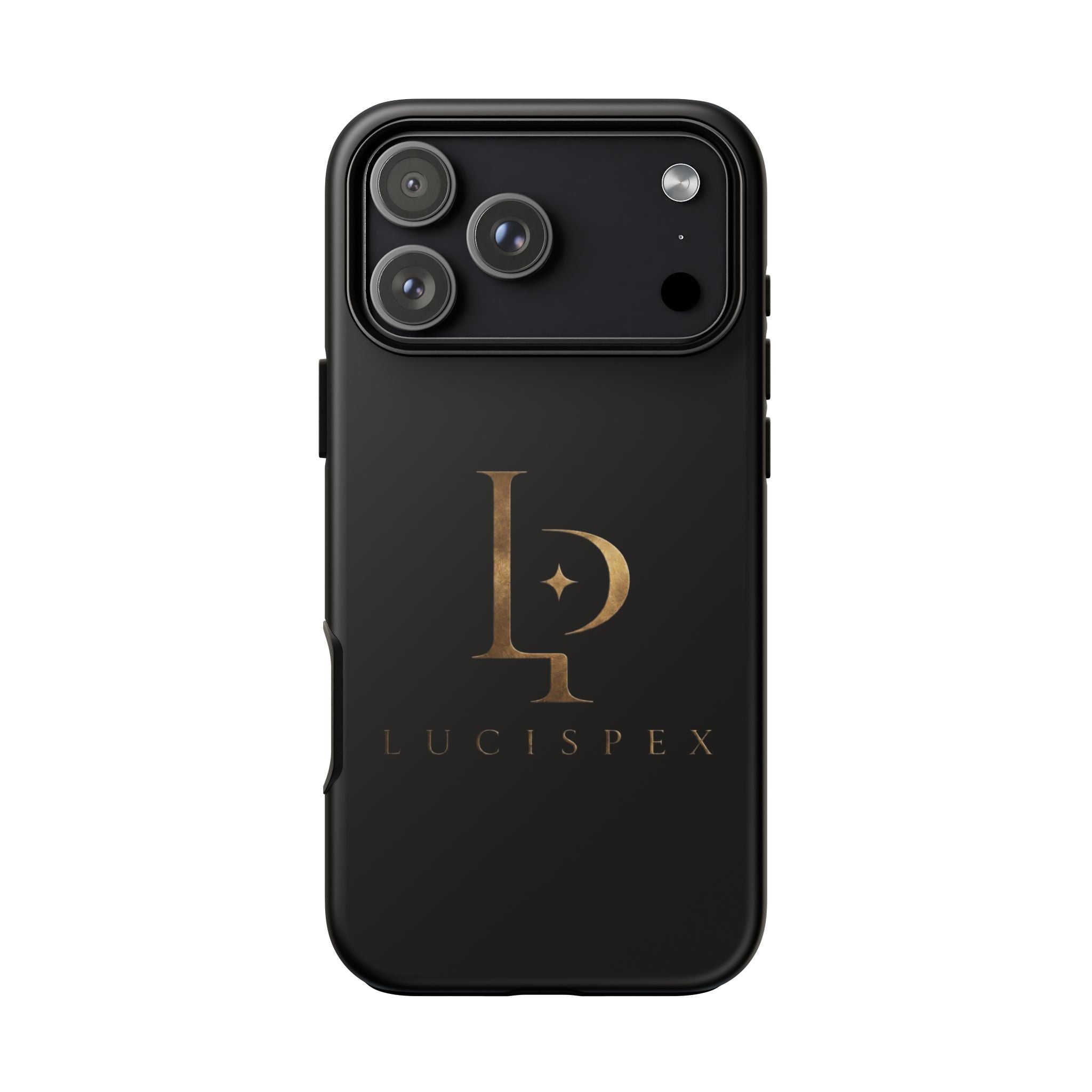 Phone Case — Black Lucispex Logo Tough Protective Case