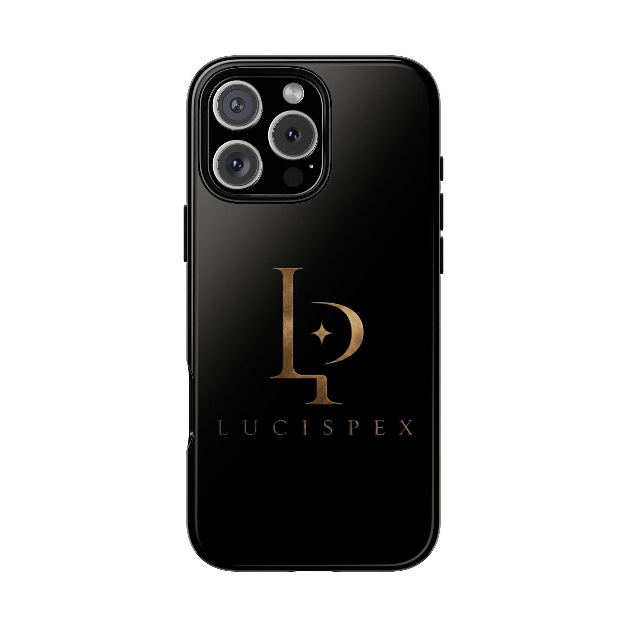Phone Case — Black Lucispex Logo Tough Protective Case