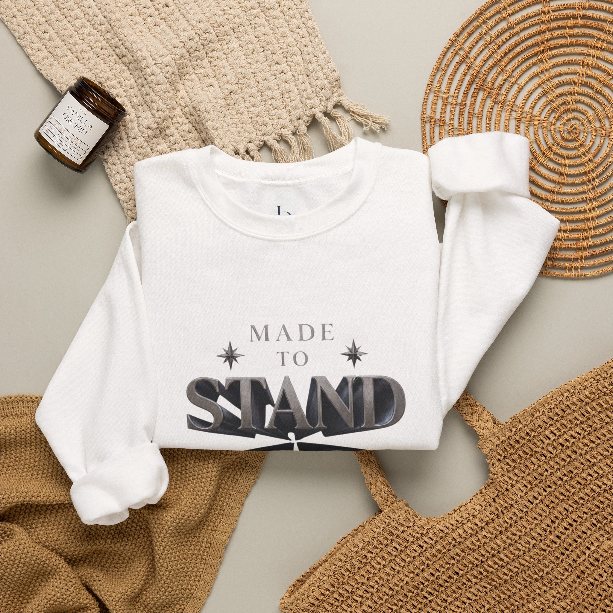Made To Stand Out Crewneck Sweatshirt — "Made to Stand Out" Graphic
