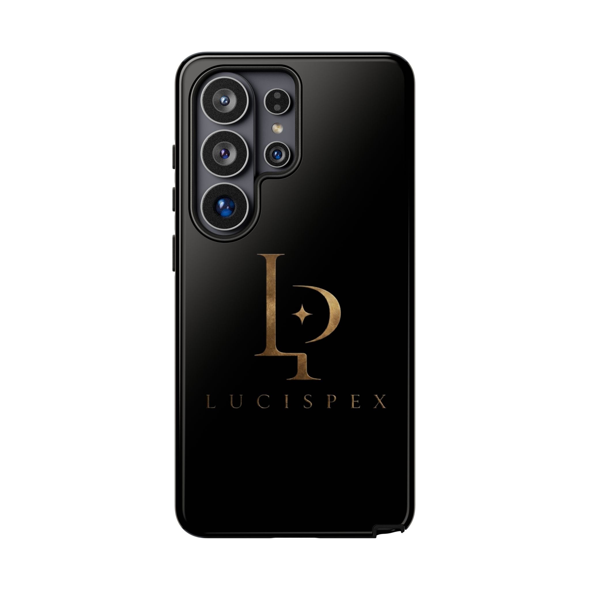Phone Case — Black Lucispex Logo Tough Protective Case