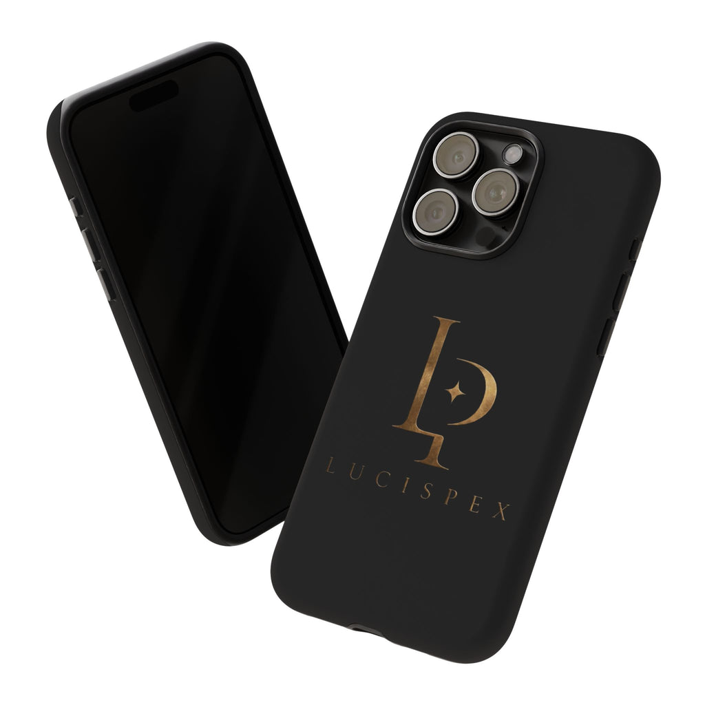 Phone Case — Black Lucispex Logo Tough Protective Case