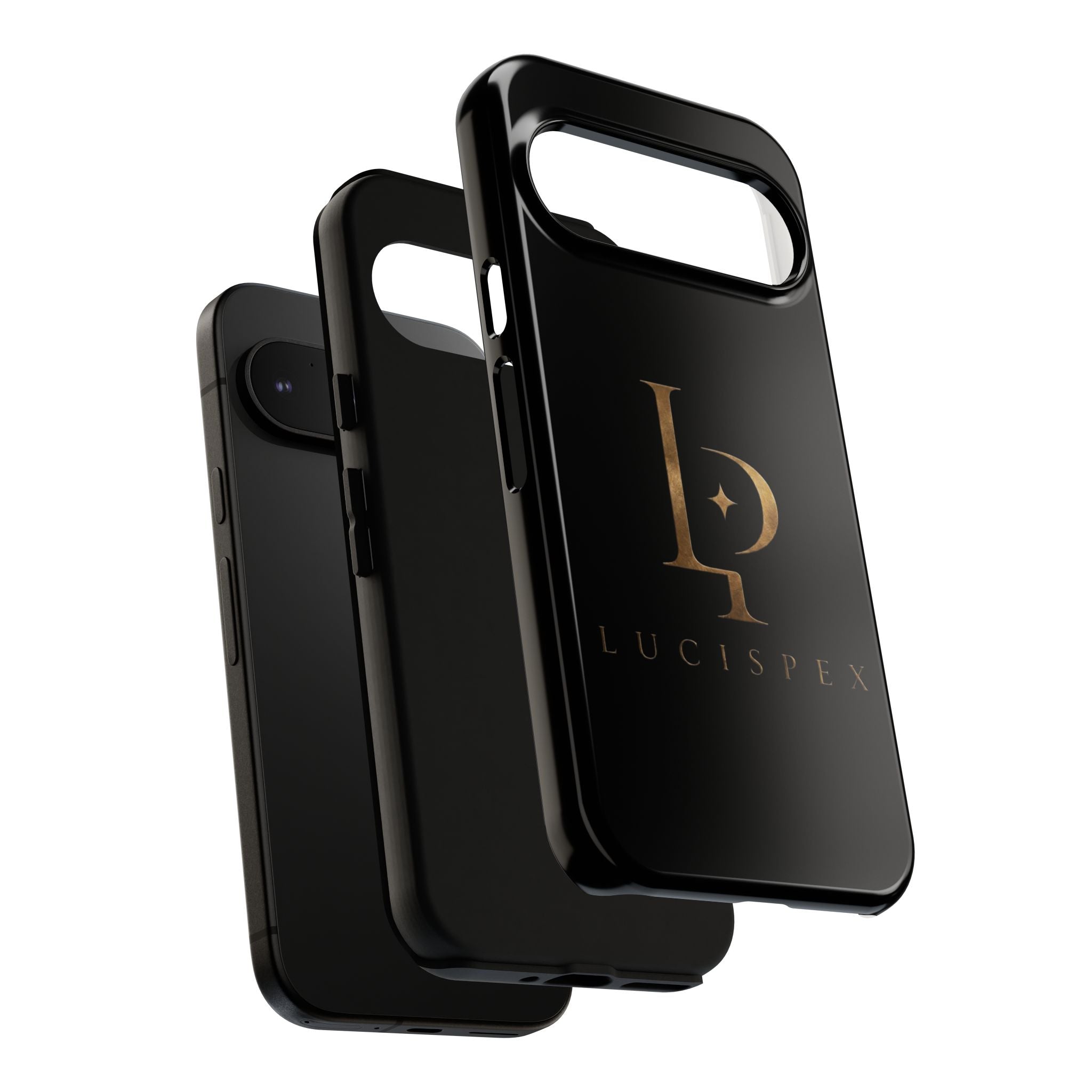 Phone Case — Black Lucispex Logo Tough Protective Case