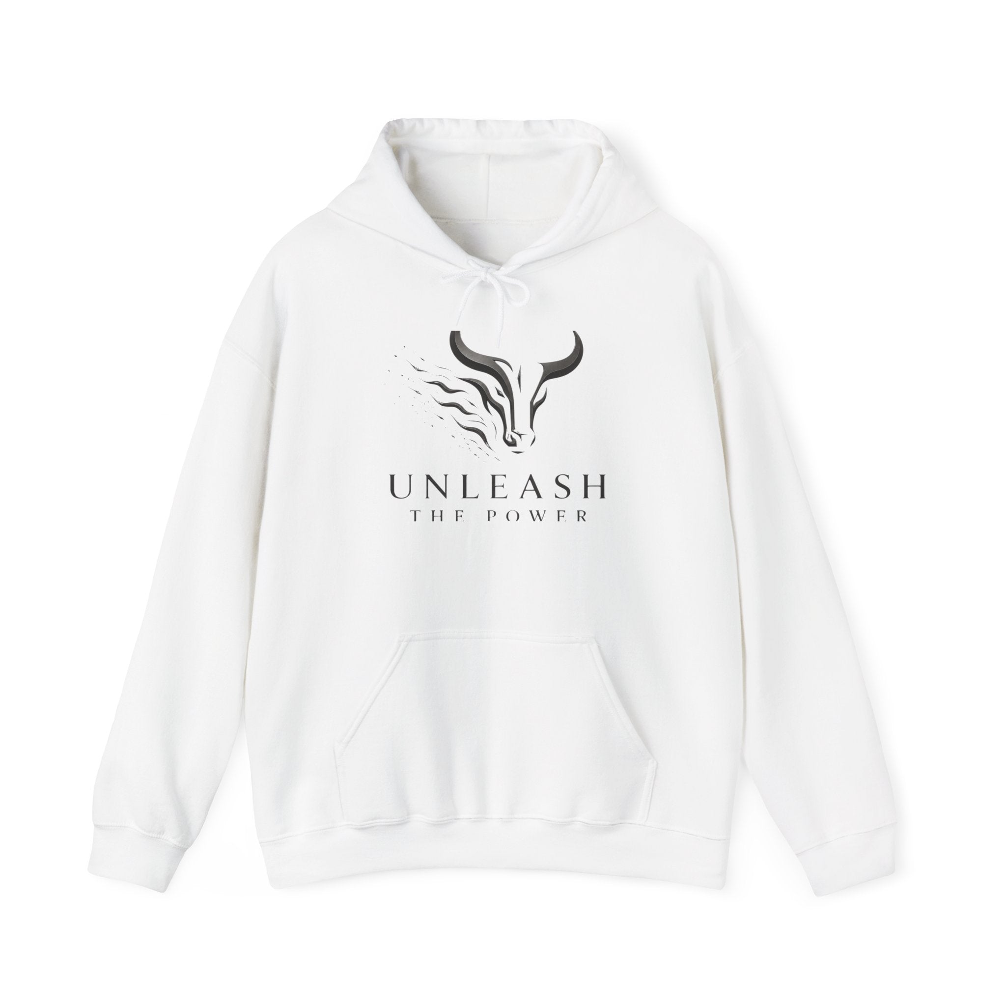Unleash the Power Hoodie — Minimal Bull Logo Sweatshirt