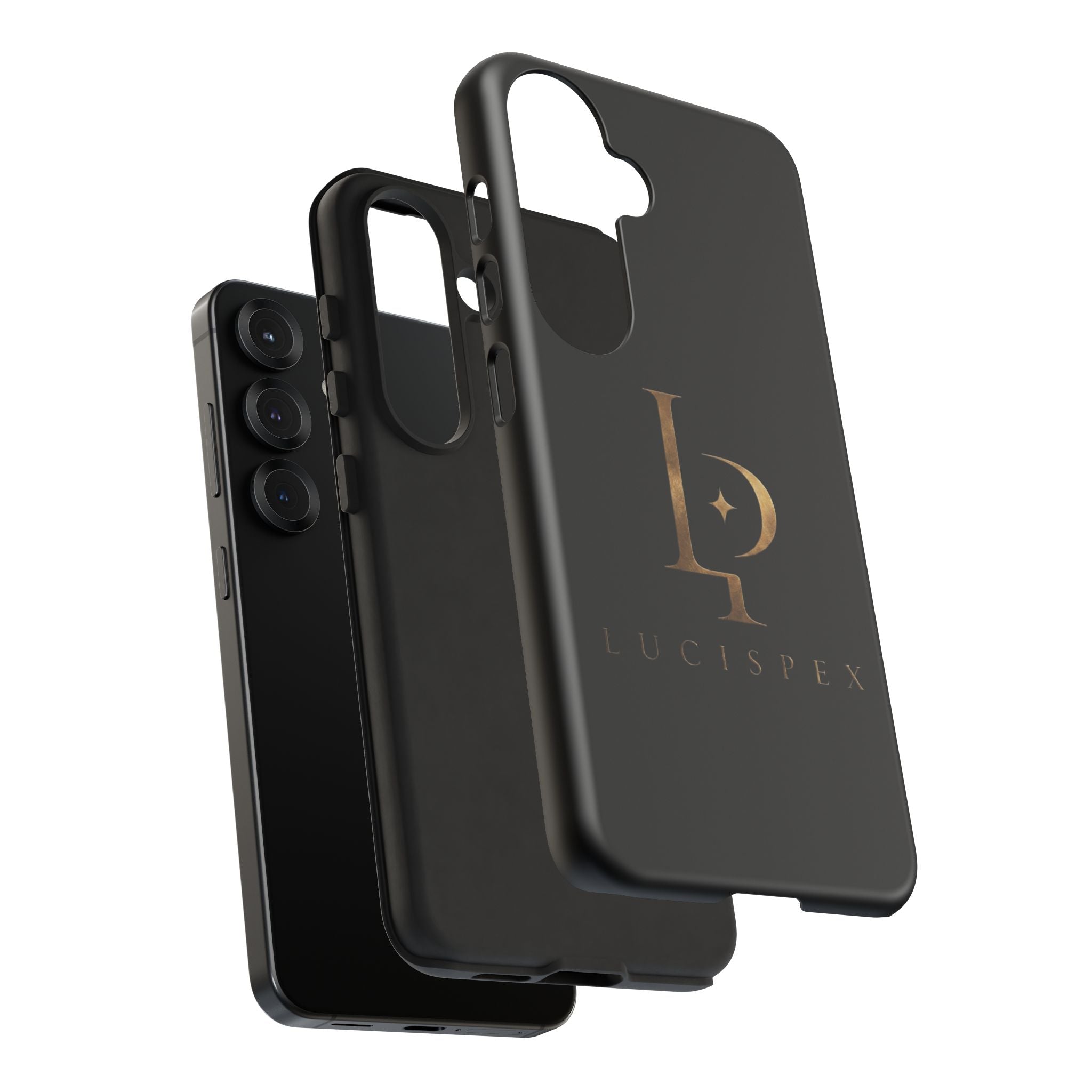Phone Case — Black Lucispex Logo Tough Protective Case