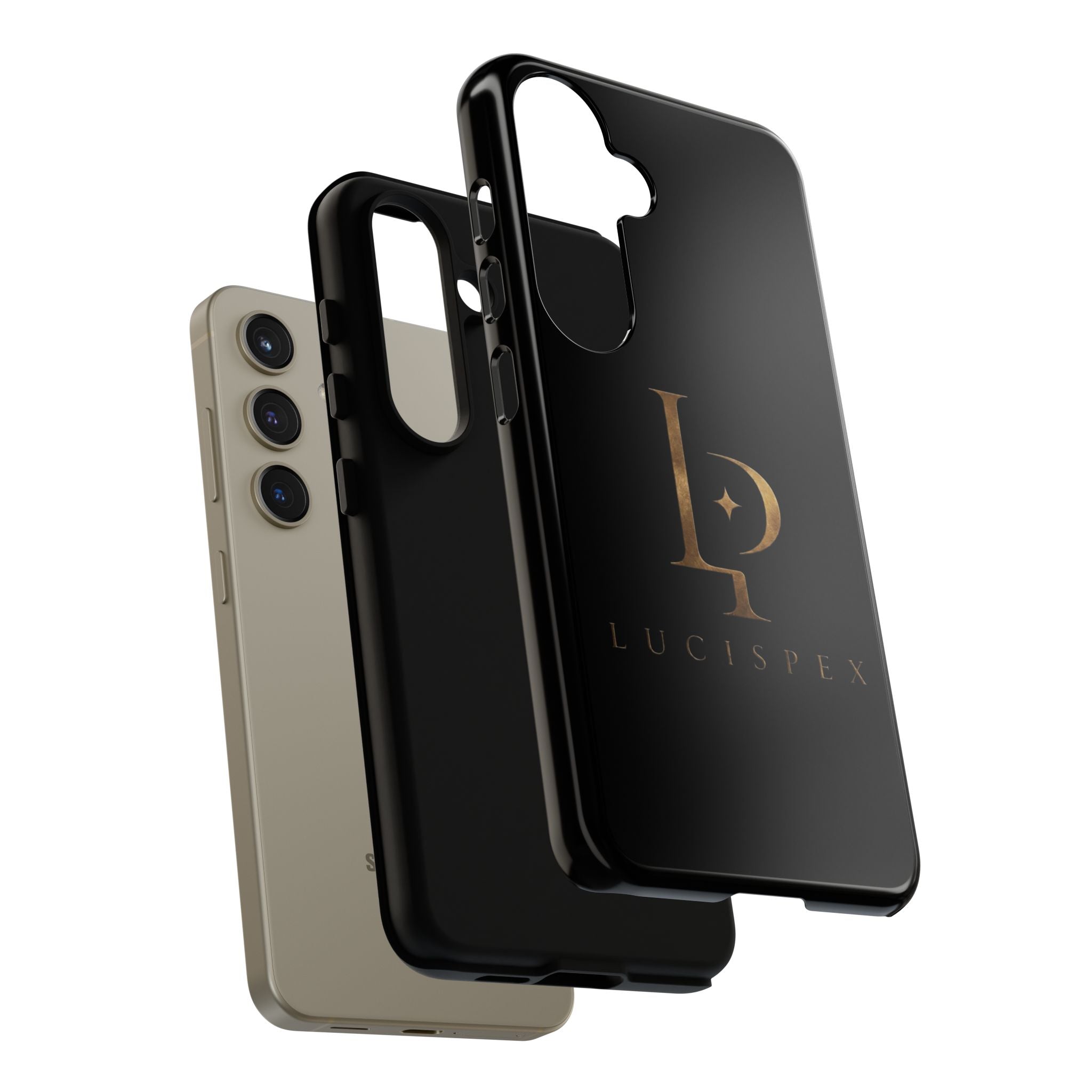 Phone Case — Black Lucispex Logo Tough Protective Case