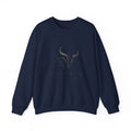 Unleash The Power Bull Crewneck Sweatshirt — Motivational Minimalist Graphic