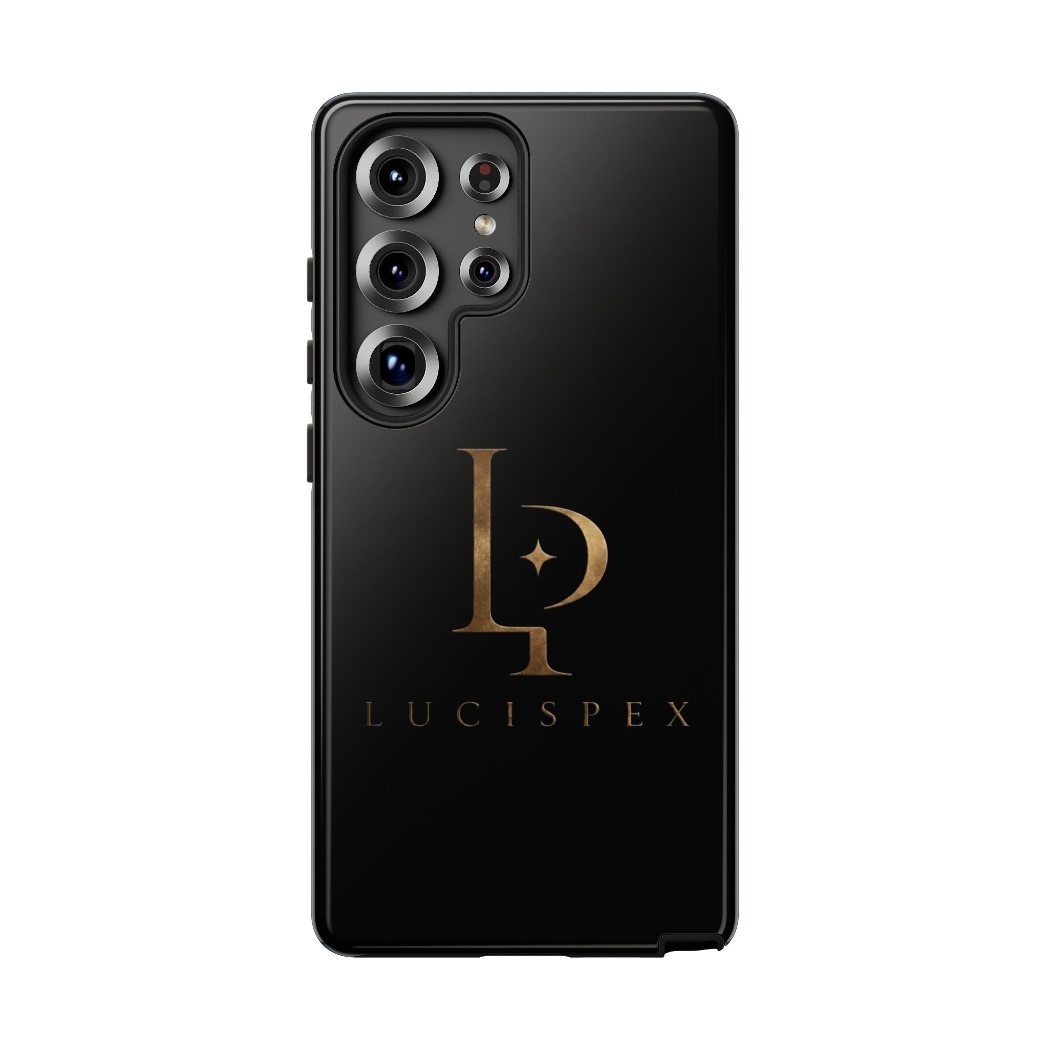 Phone Case — Black Lucispex Logo Tough Protective Case