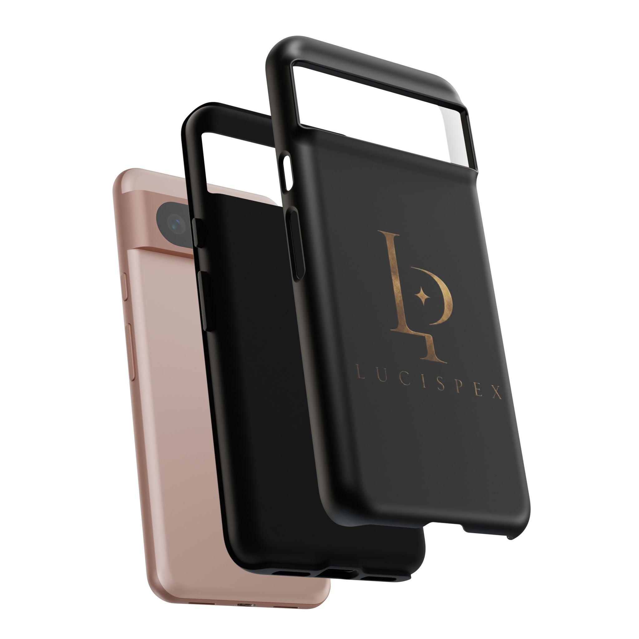 Phone Case — Black Lucispex Logo Tough Protective Case
