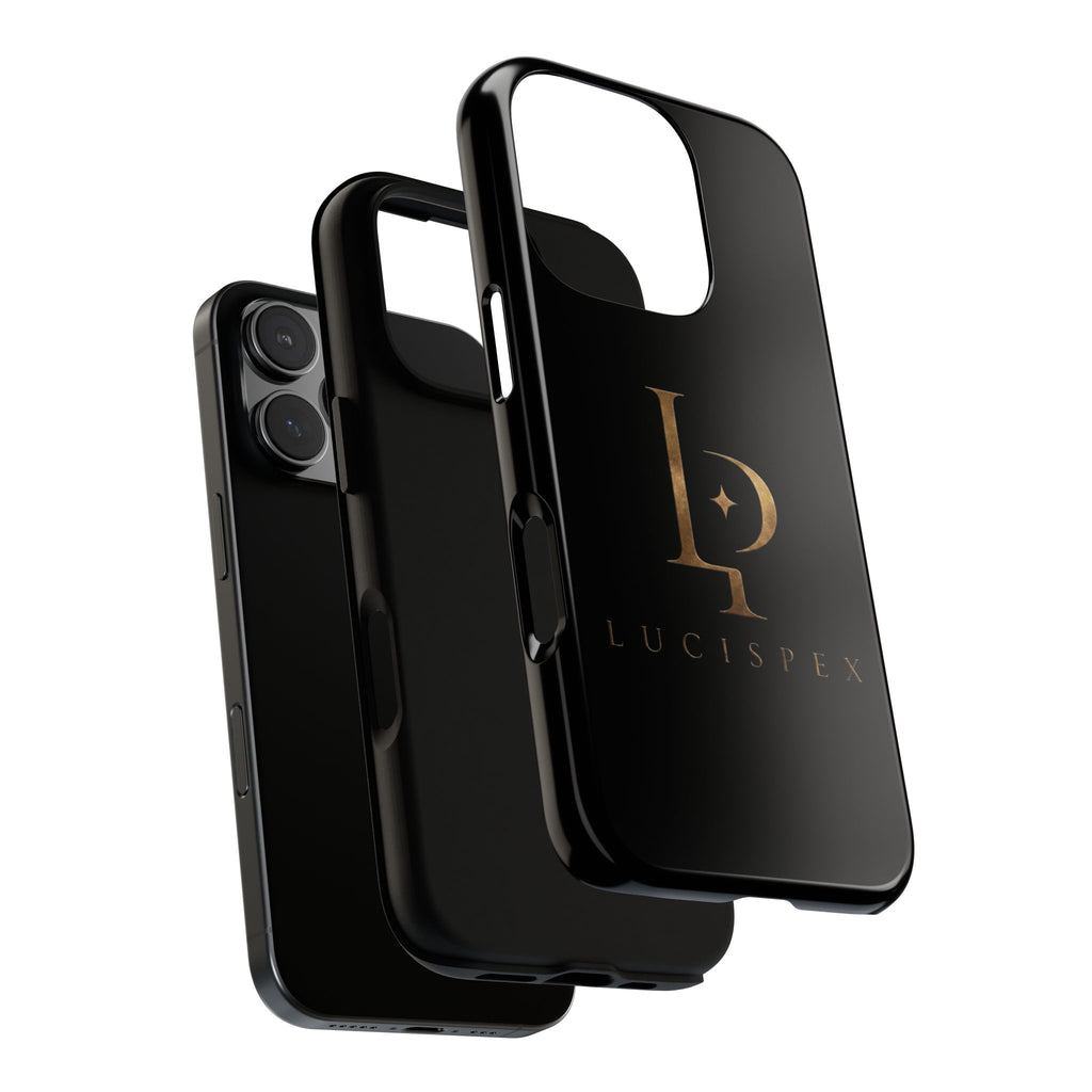 Phone Case — Black Lucispex Logo Tough Protective Case