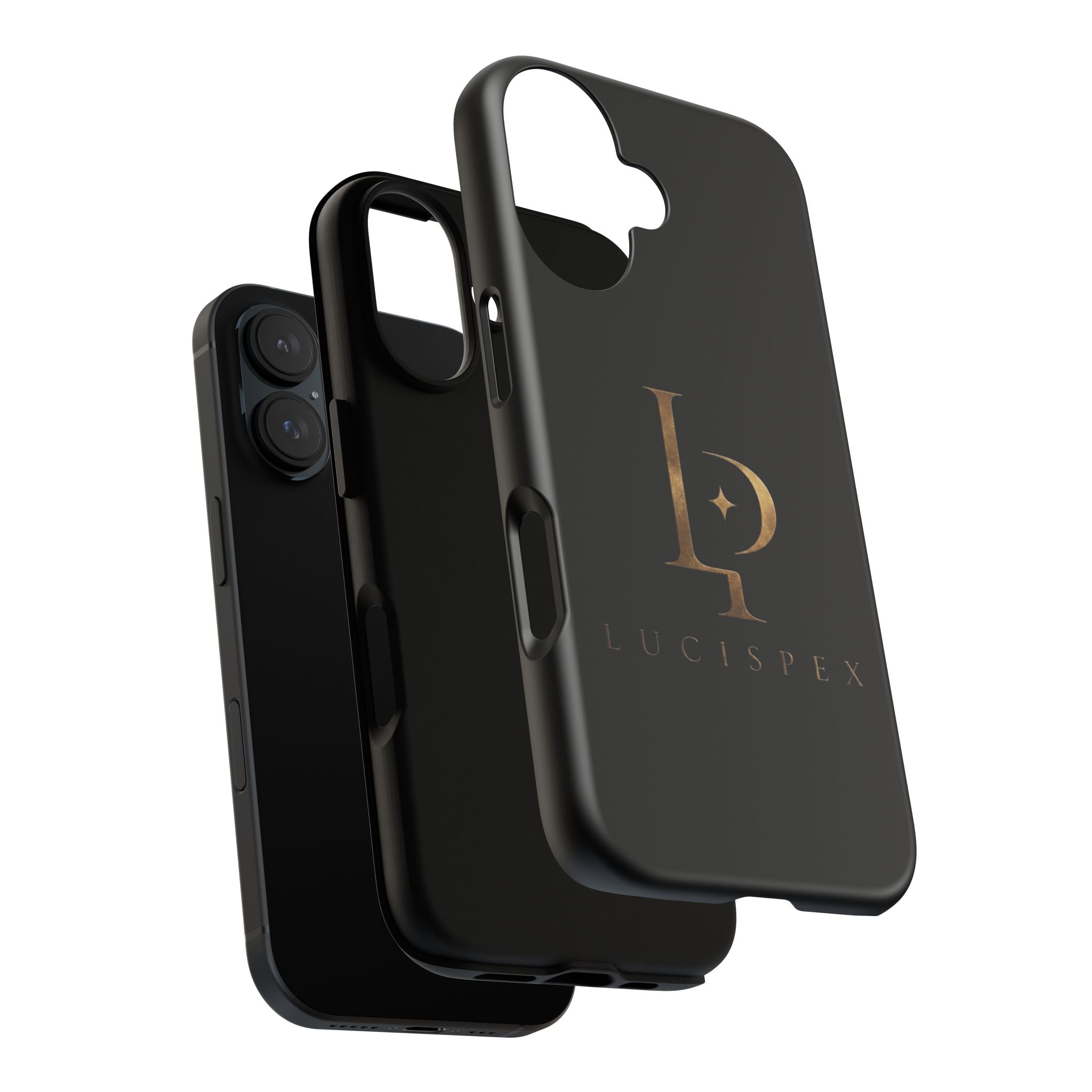 Phone Case — Black Lucispex Logo Tough Protective Case