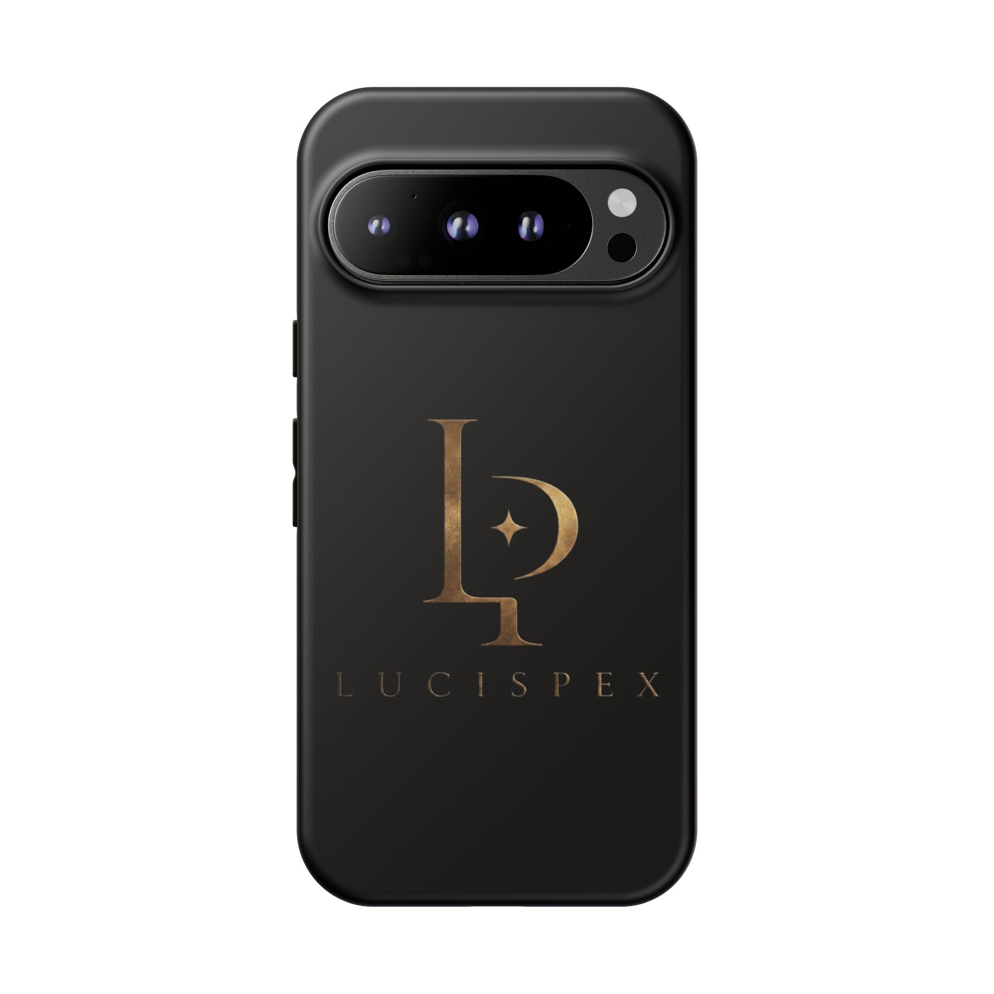 Phone Case — Black Lucispex Logo Tough Protective Case