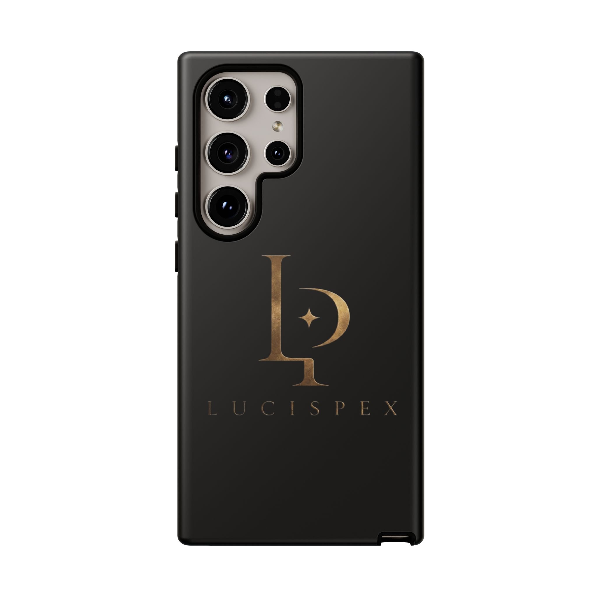 Phone Case — Black Lucispex Logo Tough Protective Case