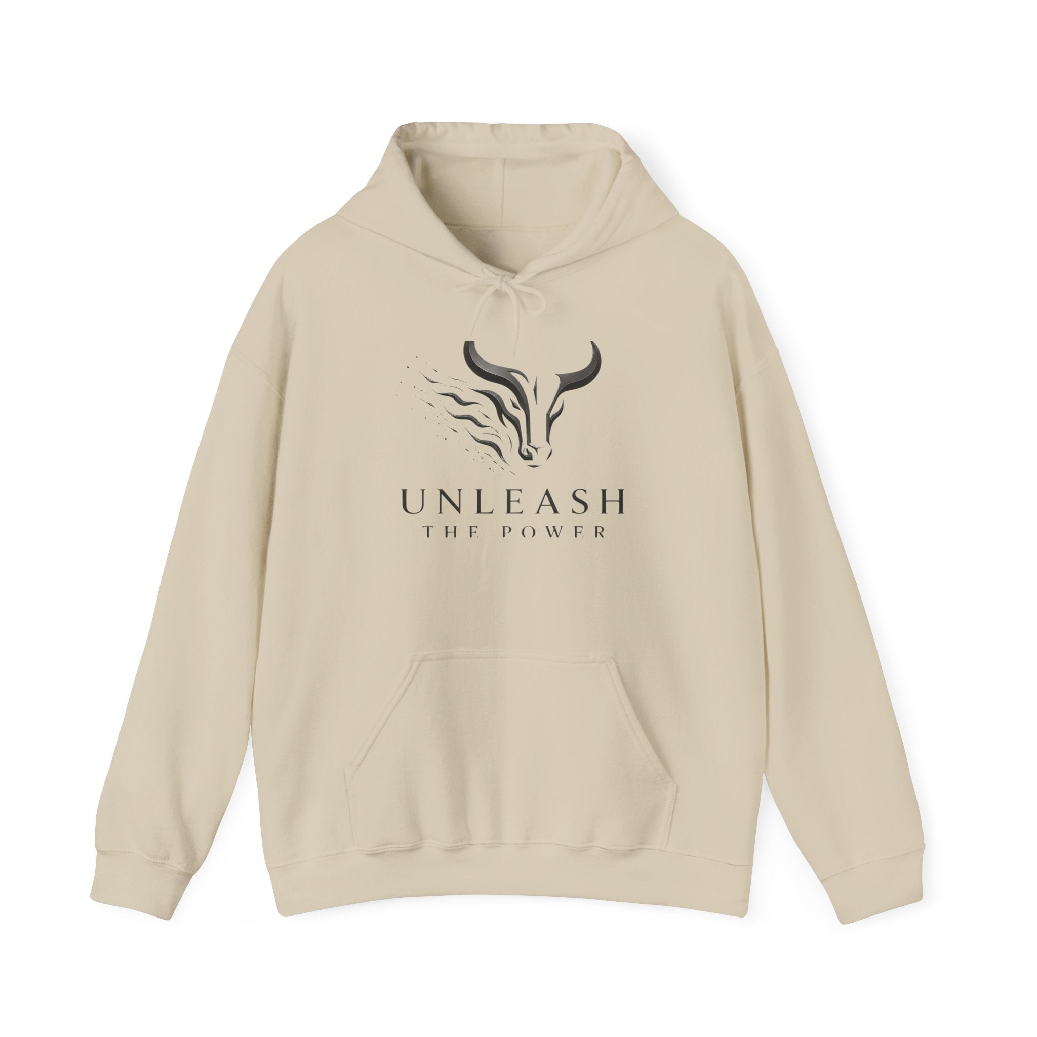 Unleash the Power Hoodie — Minimal Bull Logo Sweatshirt