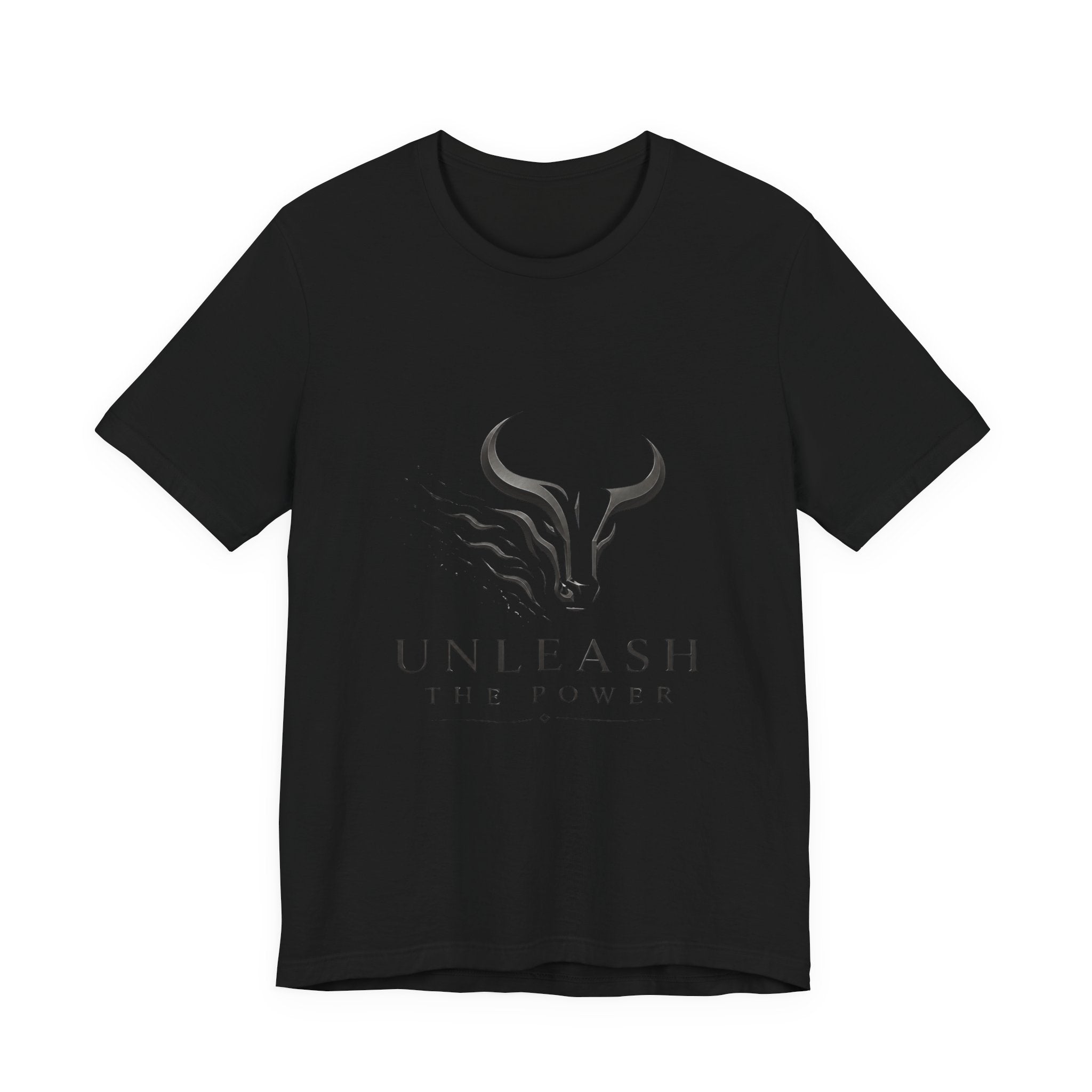 Unleash The Power Tee — Minimal Bull Logo Motivational T-Shirt