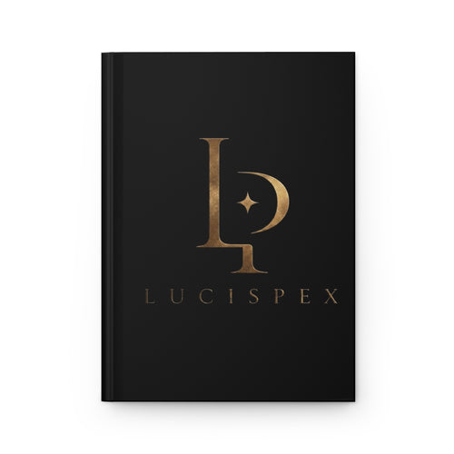 Lucispex Gold Logo Hardcover Journal — Elegant Matte Notebook for Notes & Planning