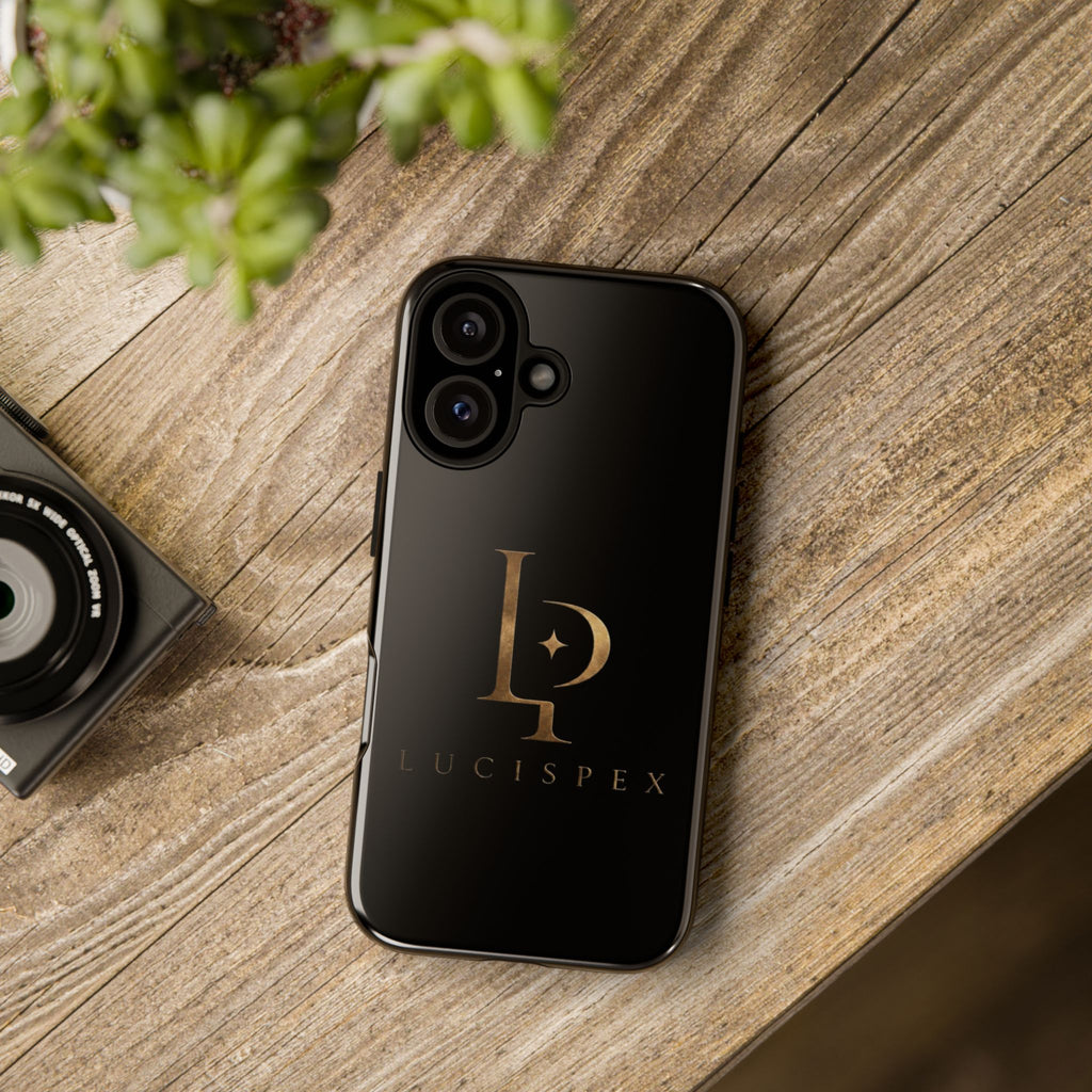 Phone Case — Black Lucispex Logo Tough Protective Case