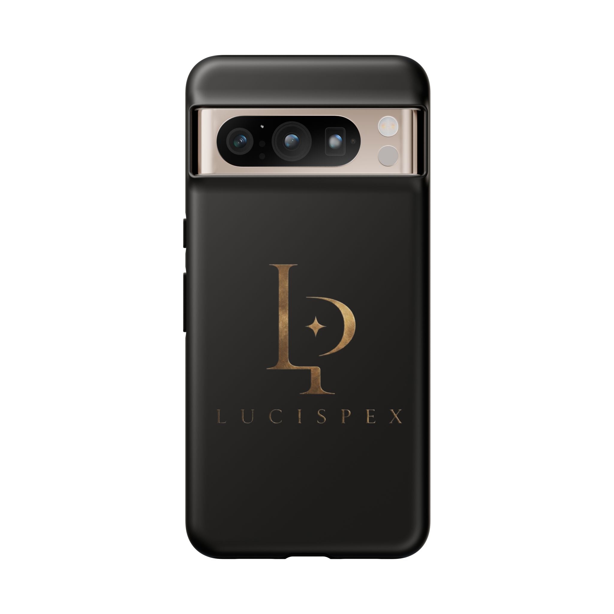 Phone Case — Black Lucispex Logo Tough Protective Case