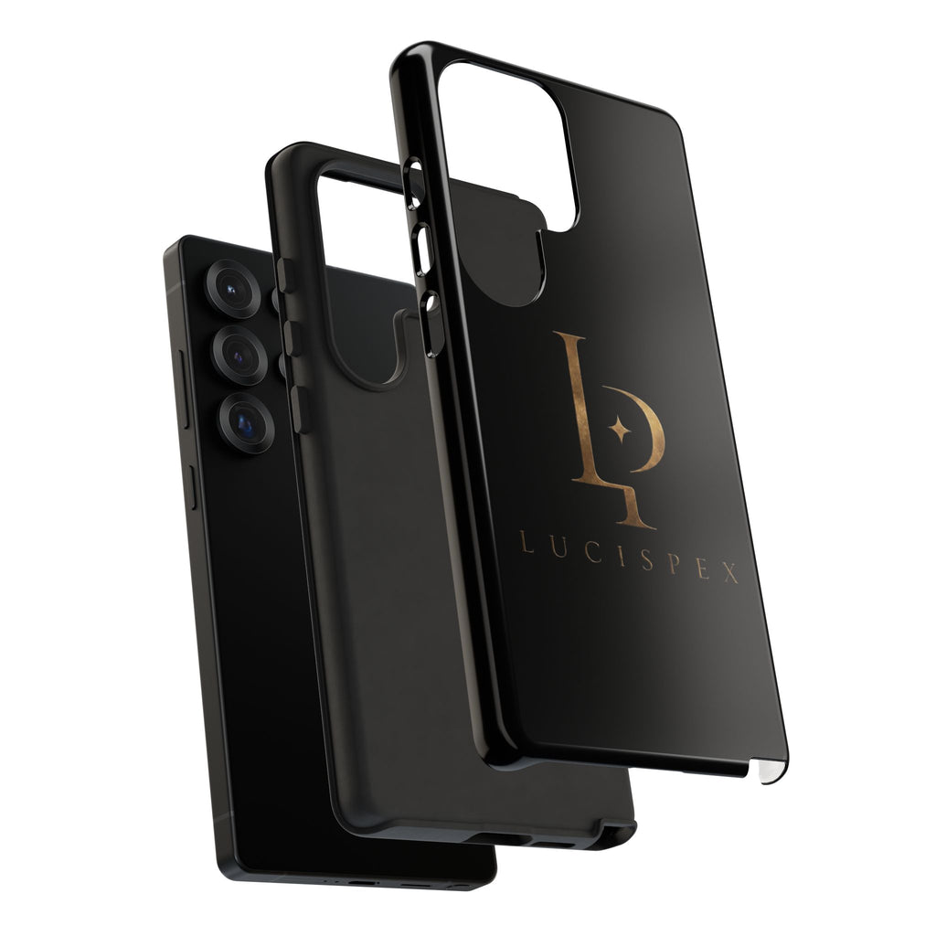 Phone Case — Black Lucispex Logo Tough Protective Case
