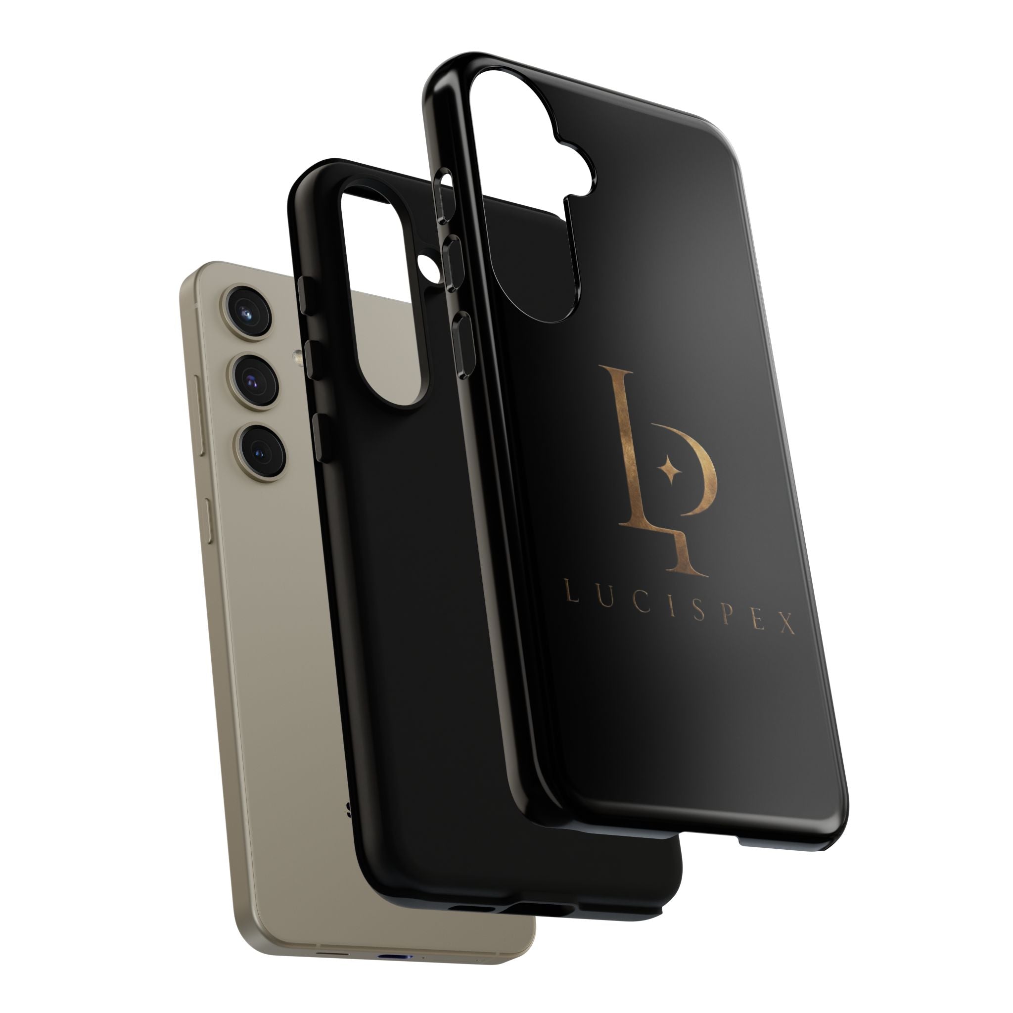 Phone Case — Black Lucispex Logo Tough Protective Case