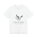 Unleash The Power Tee — Minimal Bull Logo Motivational T-Shirt
