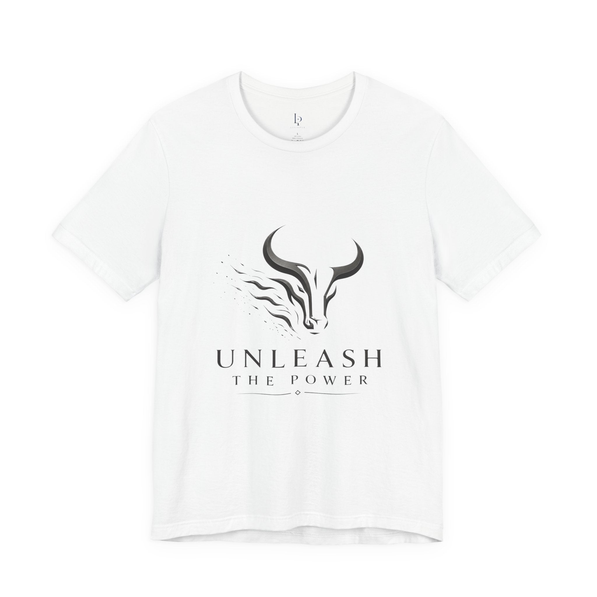 Unleash The Power Tee — Minimal Bull Logo Motivational T-Shirt