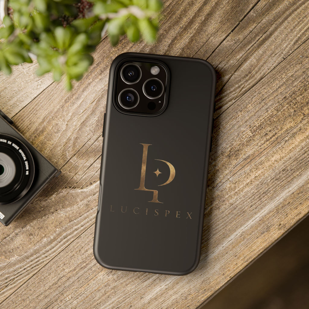 Phone Case — Black Lucispex Logo Tough Protective Case