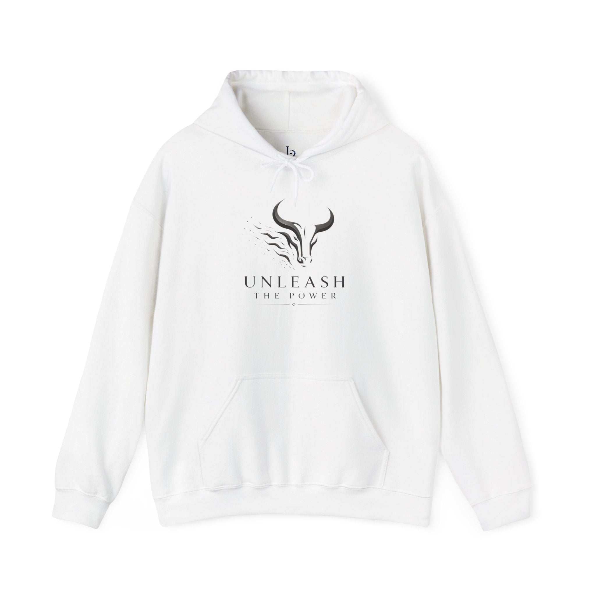 Unleash the Power - Silver Bull Logo Hoodie — Motivational Athletic Pullover