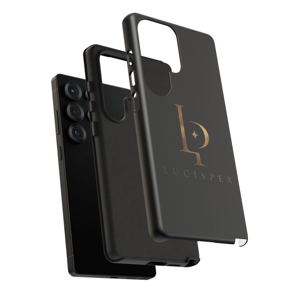 Phone Case — Black Lucispex Logo Tough Protective Case
