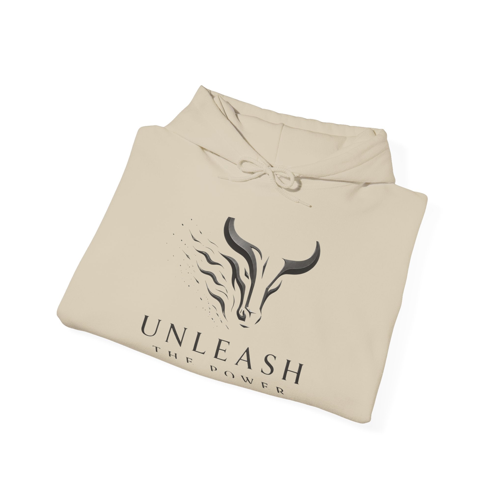 Unleash the Power Bull Logo Hoodie — Motivational Athletic Pullover