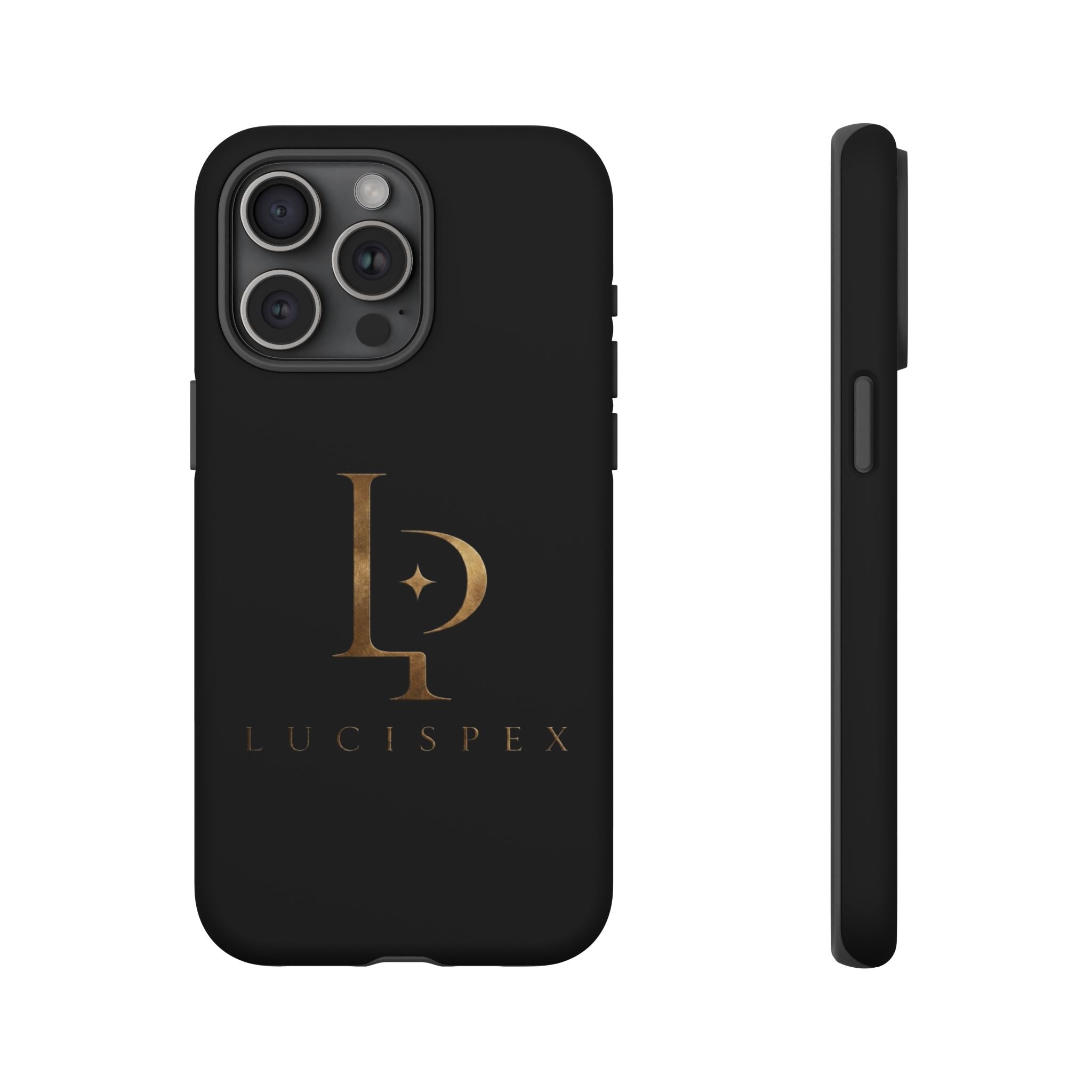 Phone Case — Black Lucispex Logo Tough Protective Case